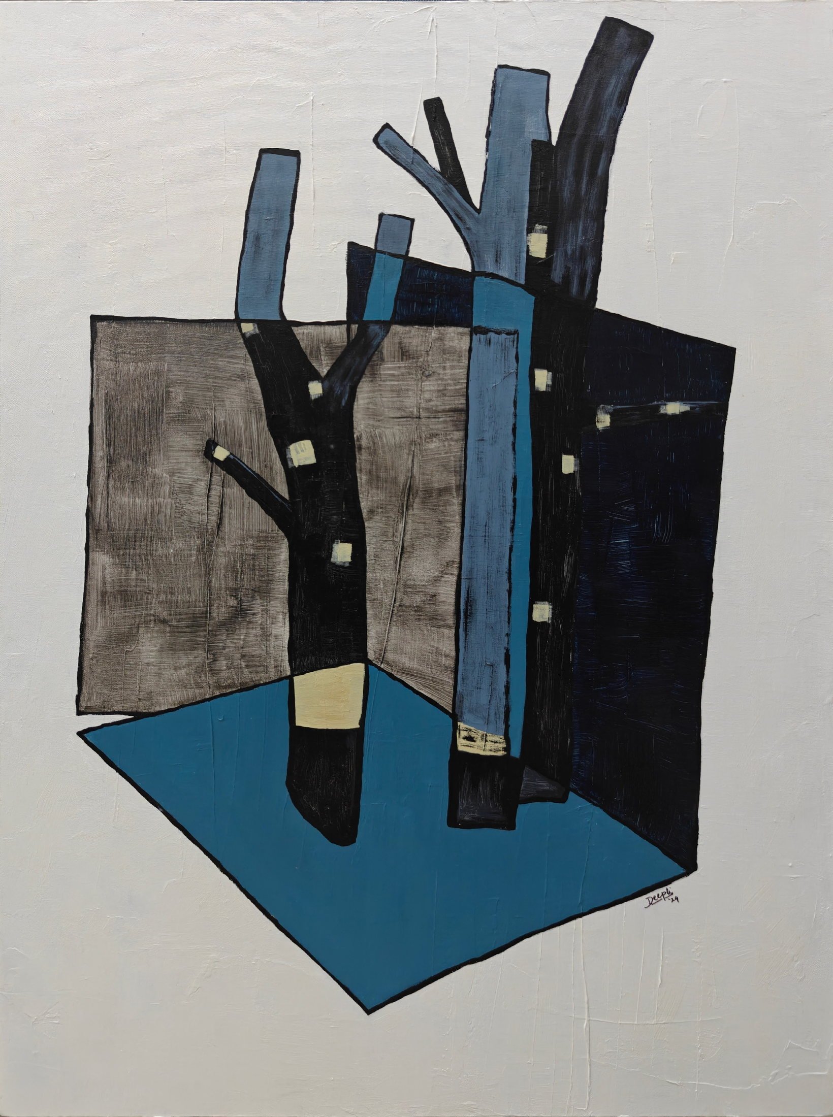 Tonalia #4 — acrylic on canvas by Deepti Nair