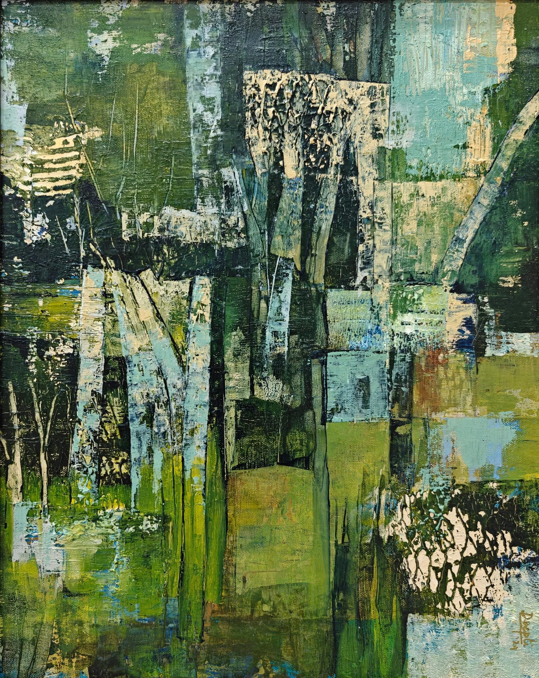 Arbor Vitae #4 — oil and acrylic on canvas by Deepti Nair