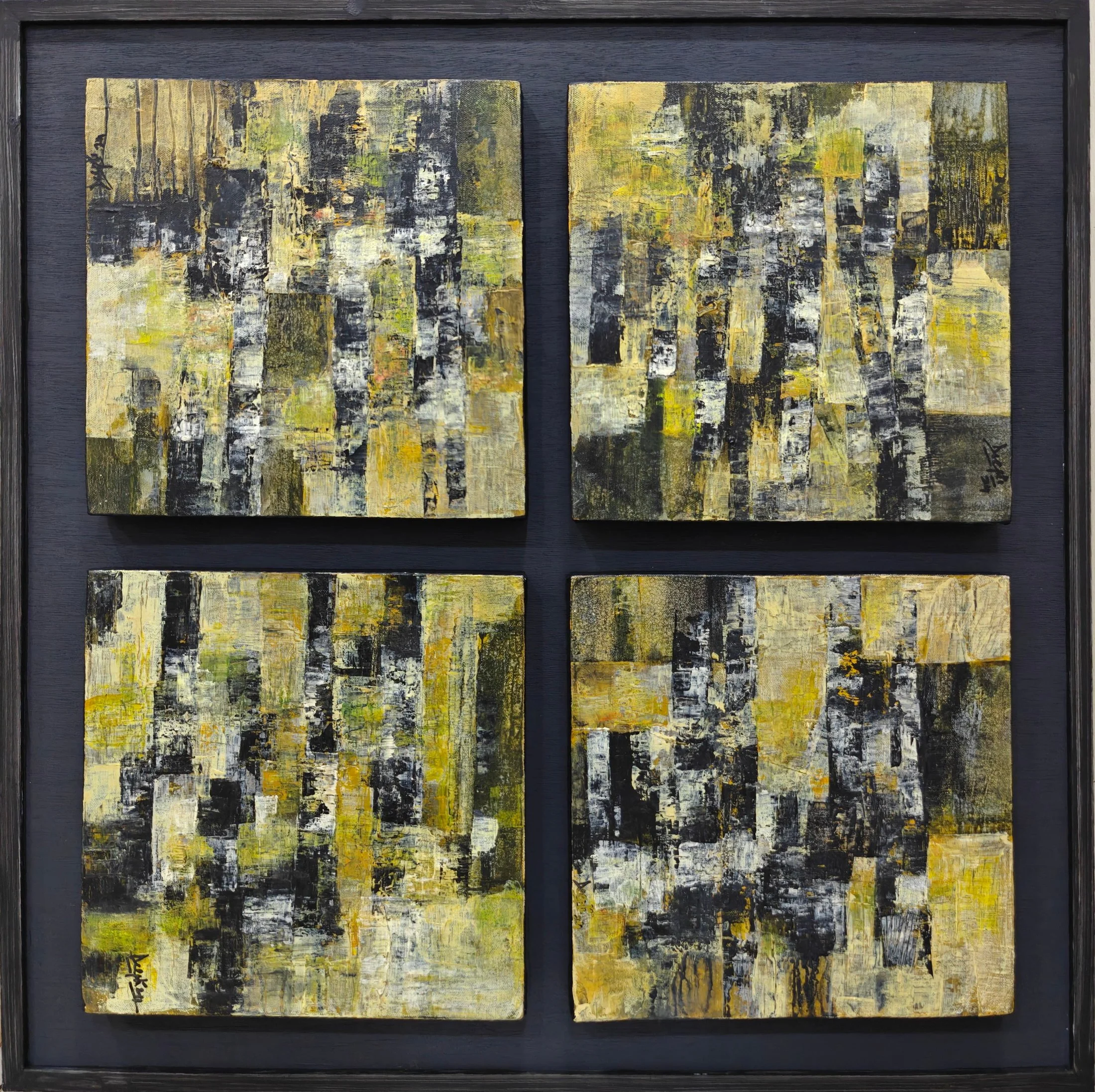 Chequered Lives #5 — oil on canvas by Deepti Nair