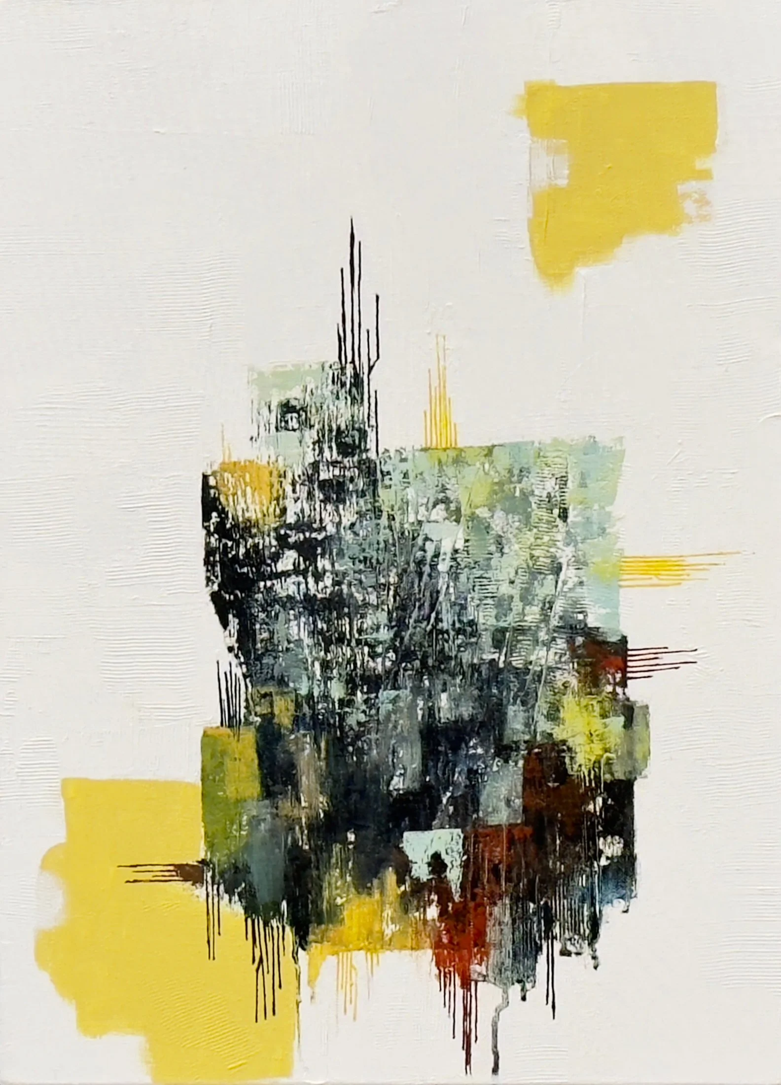 Shifting Shadows #1 — oil and acrylic on canvas by Deepti Nair