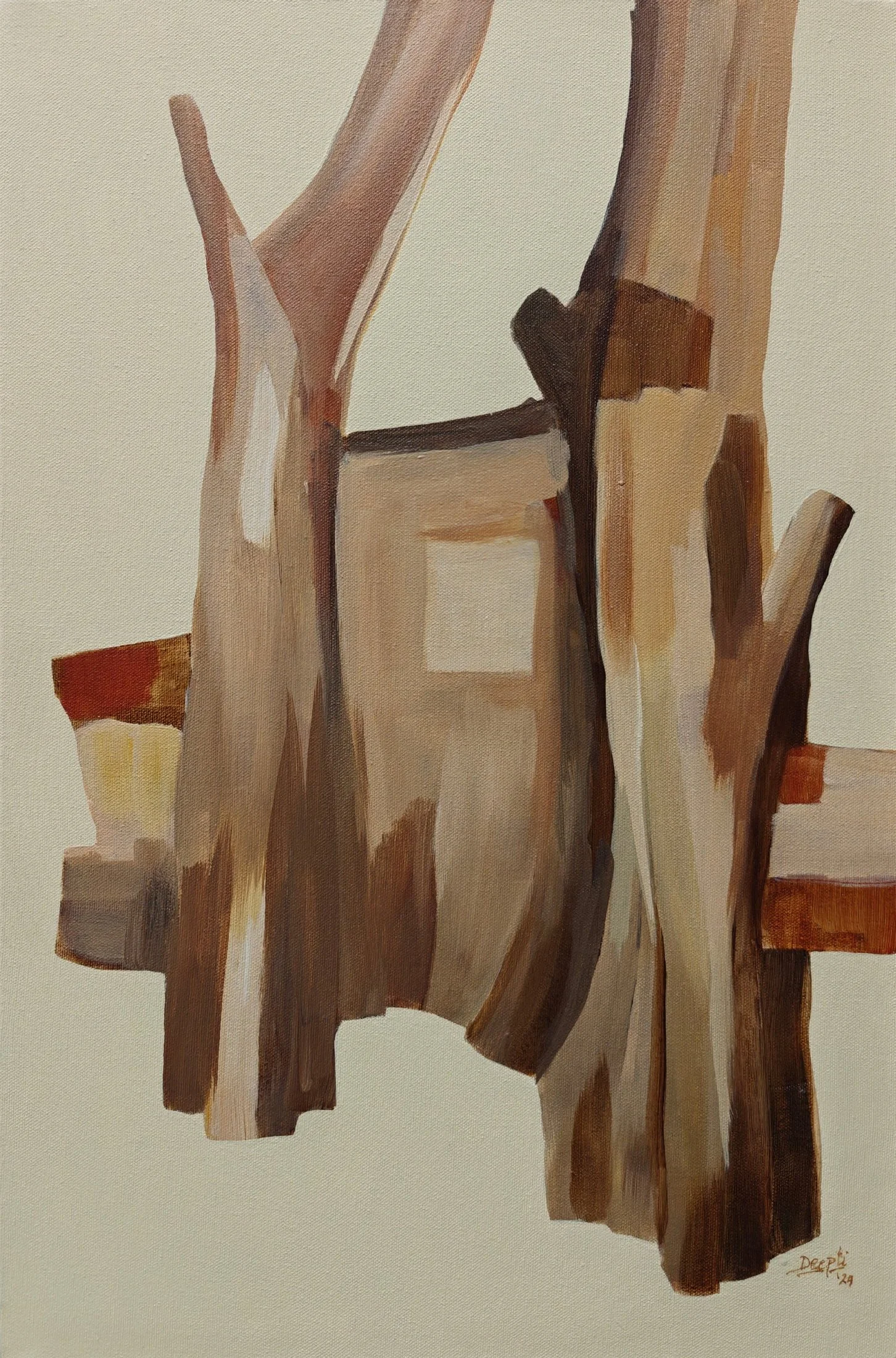 Khthon #5 — acrylic on canvas by Deepti Nair