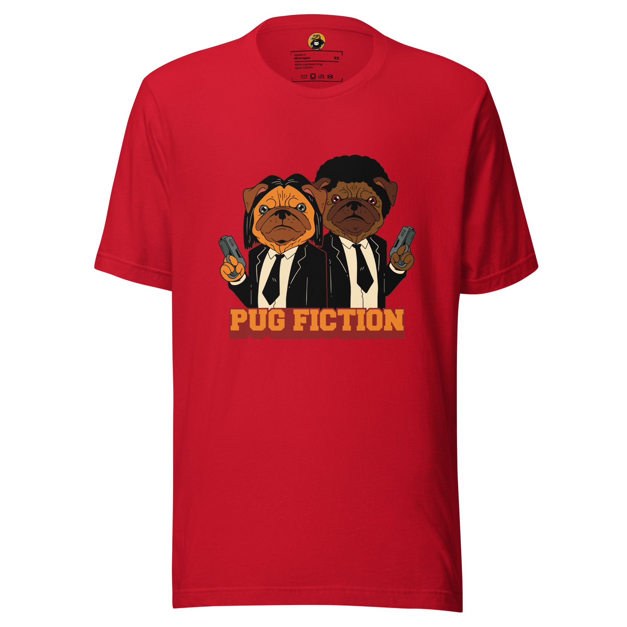 Pug Fiction T-Shirt: The Badass Dog Movie Parody Tee - Funny Pug Lover Gift