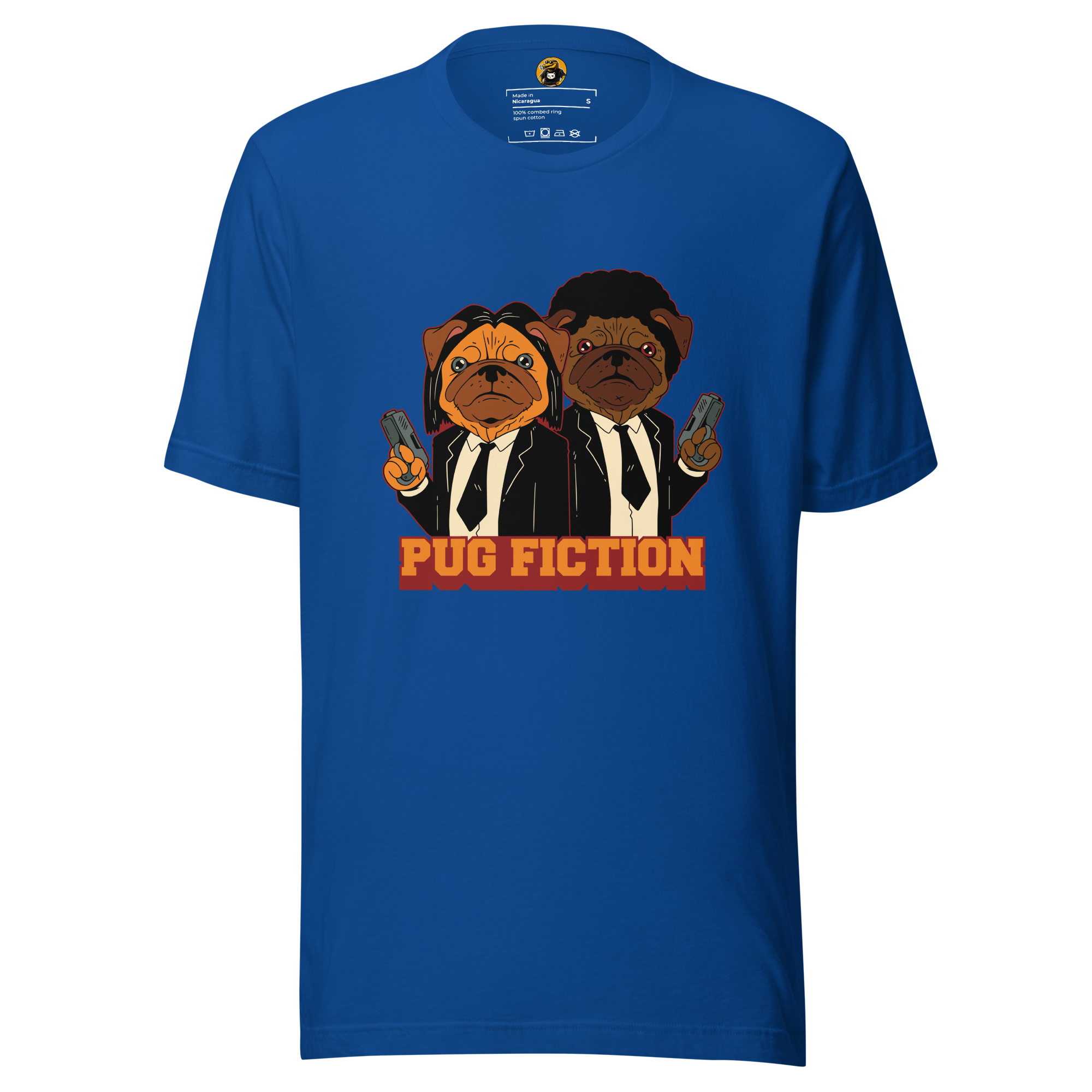 Pug Fiction T-Shirt: The Badass Dog Movie Parody Tee - Funny Pug Lover Gift