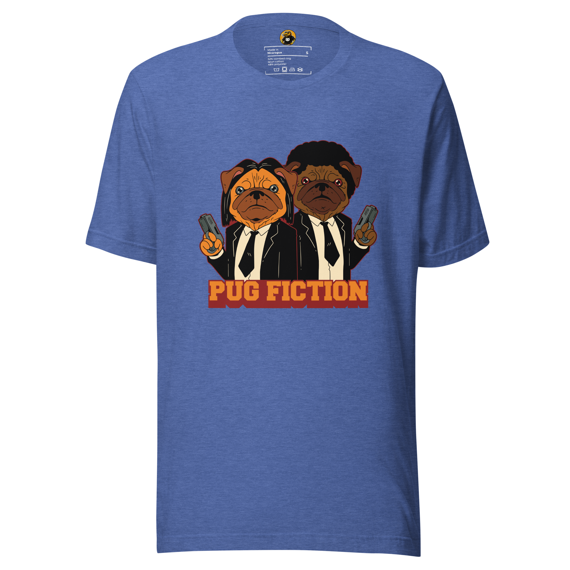 Pug Fiction T-Shirt: The Badass Dog Movie Parody Tee - Funny Pug Lover Gift