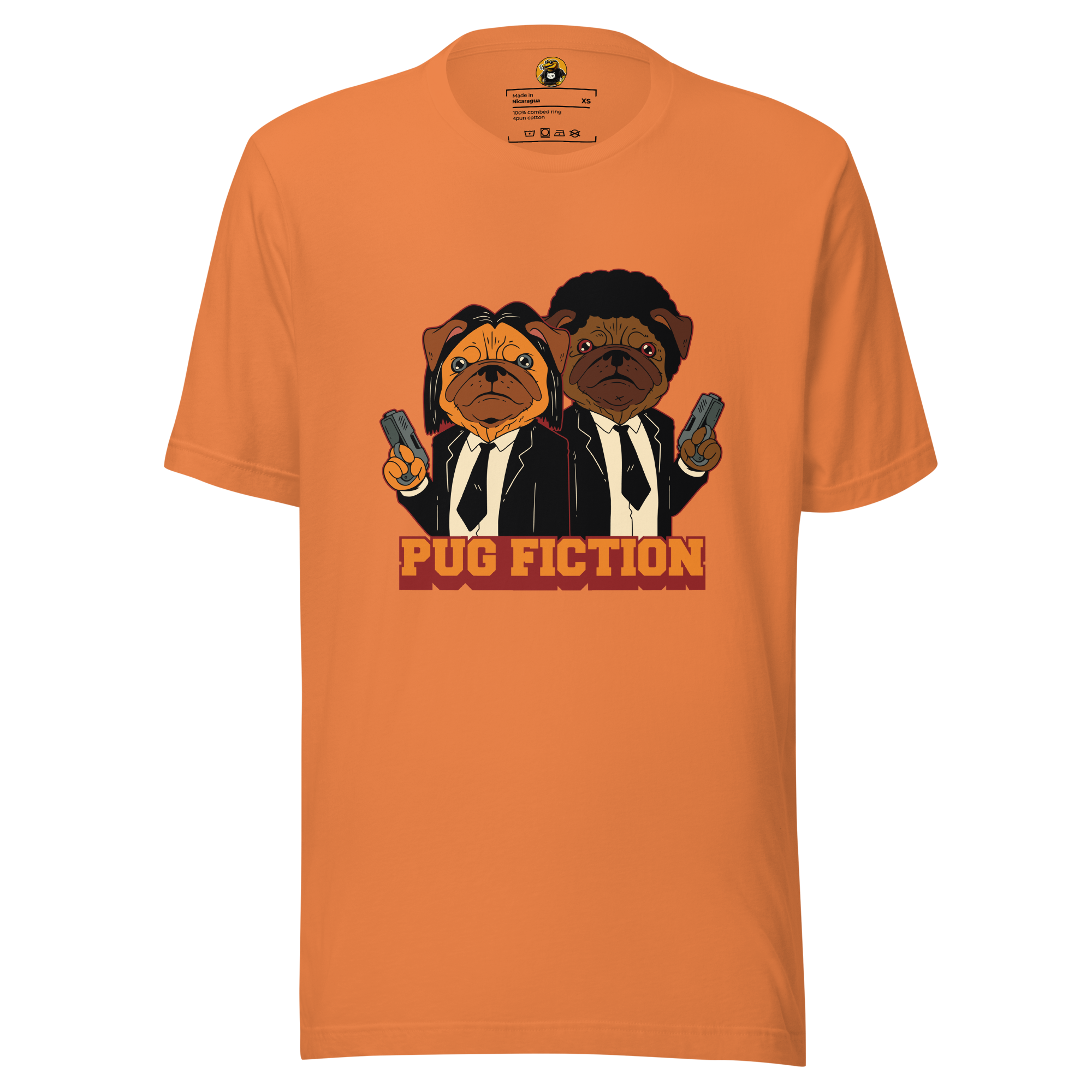 Pug Fiction T-Shirt: The Badass Dog Movie Parody Tee - Funny Pug Lover Gift