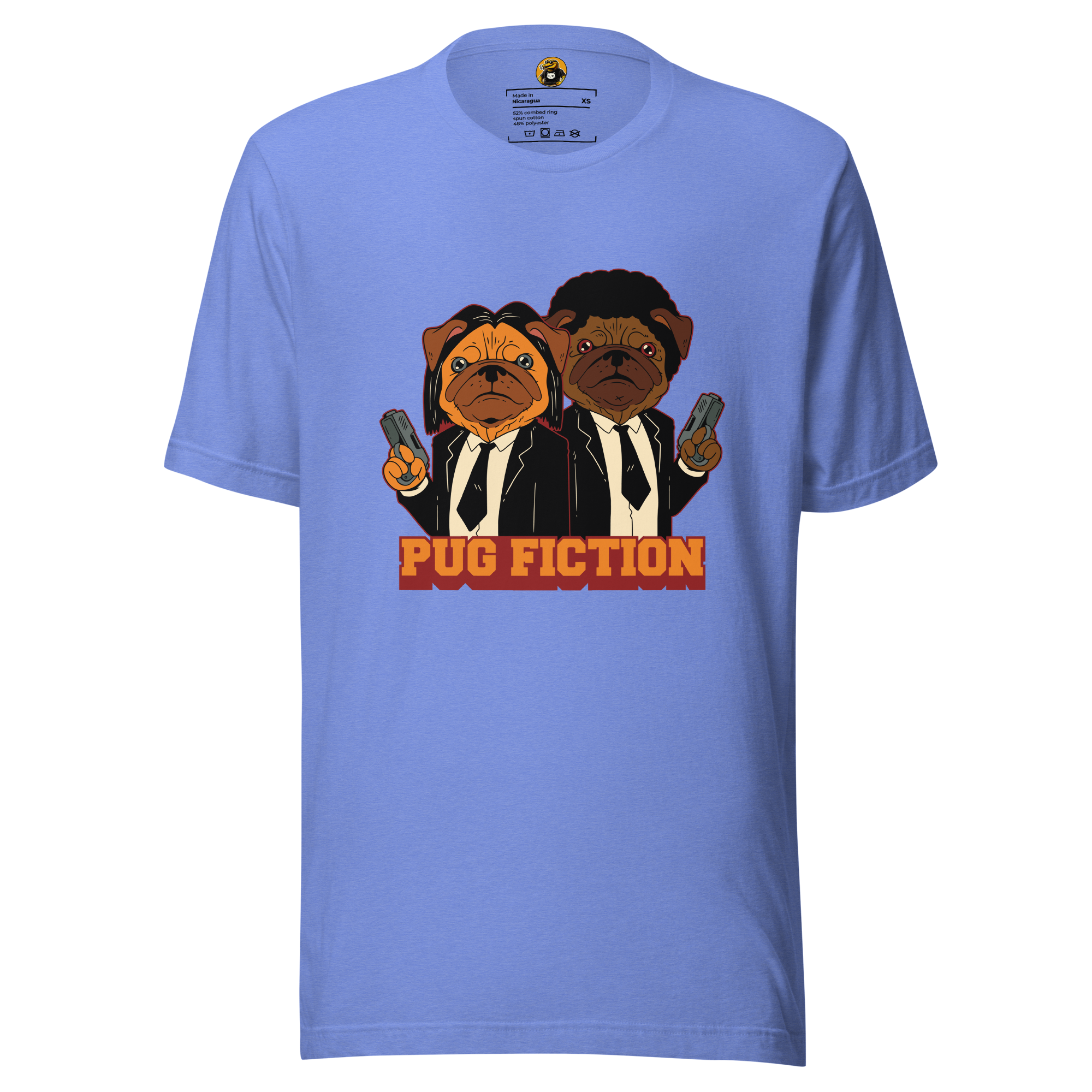Pug Fiction T-Shirt: The Badass Dog Movie Parody Tee - Funny Pug Lover Gift