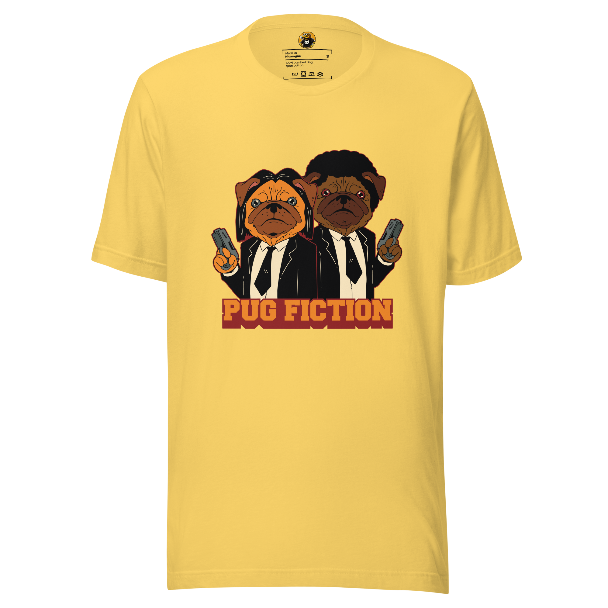 Pug Fiction T-Shirt: The Badass Dog Movie Parody Tee - Funny Pug Lover Gift