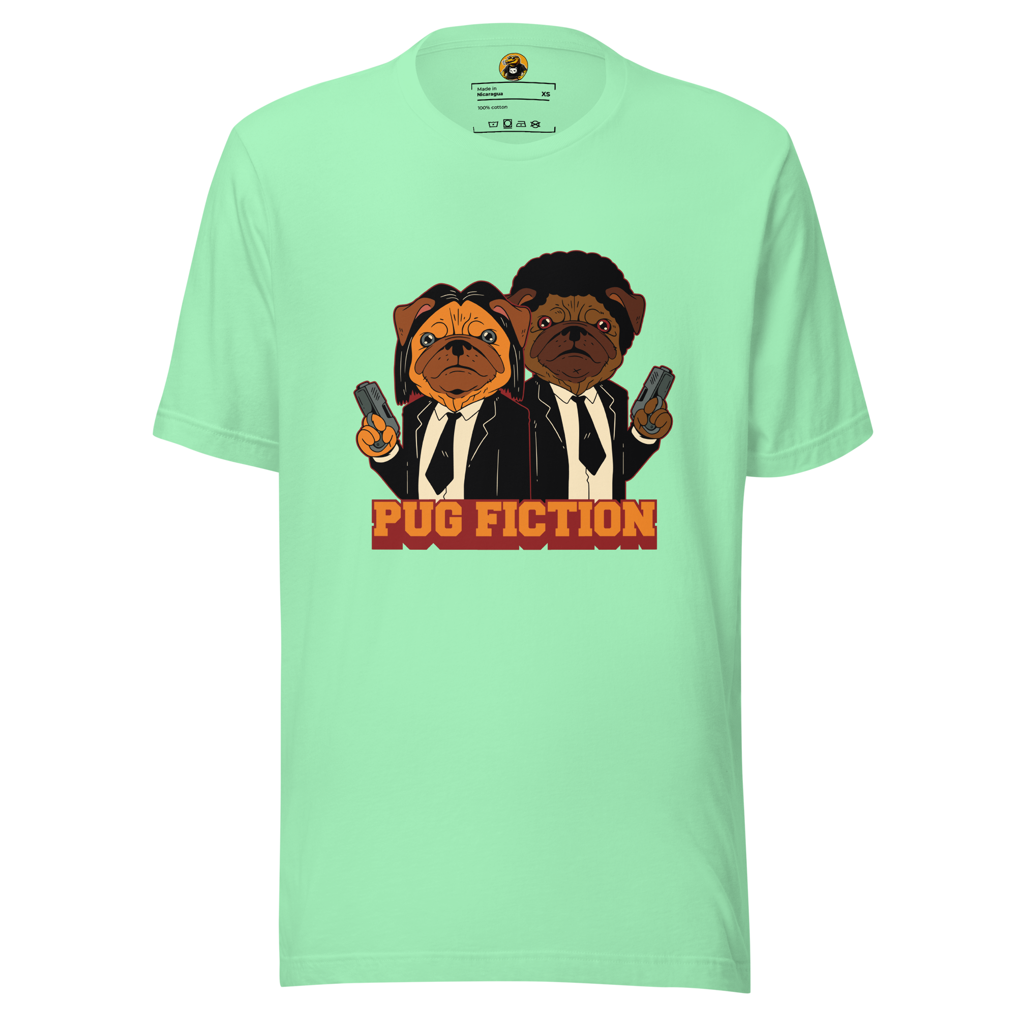 Pug Fiction T-Shirt: The Badass Dog Movie Parody Tee - Funny Pug Lover Gift