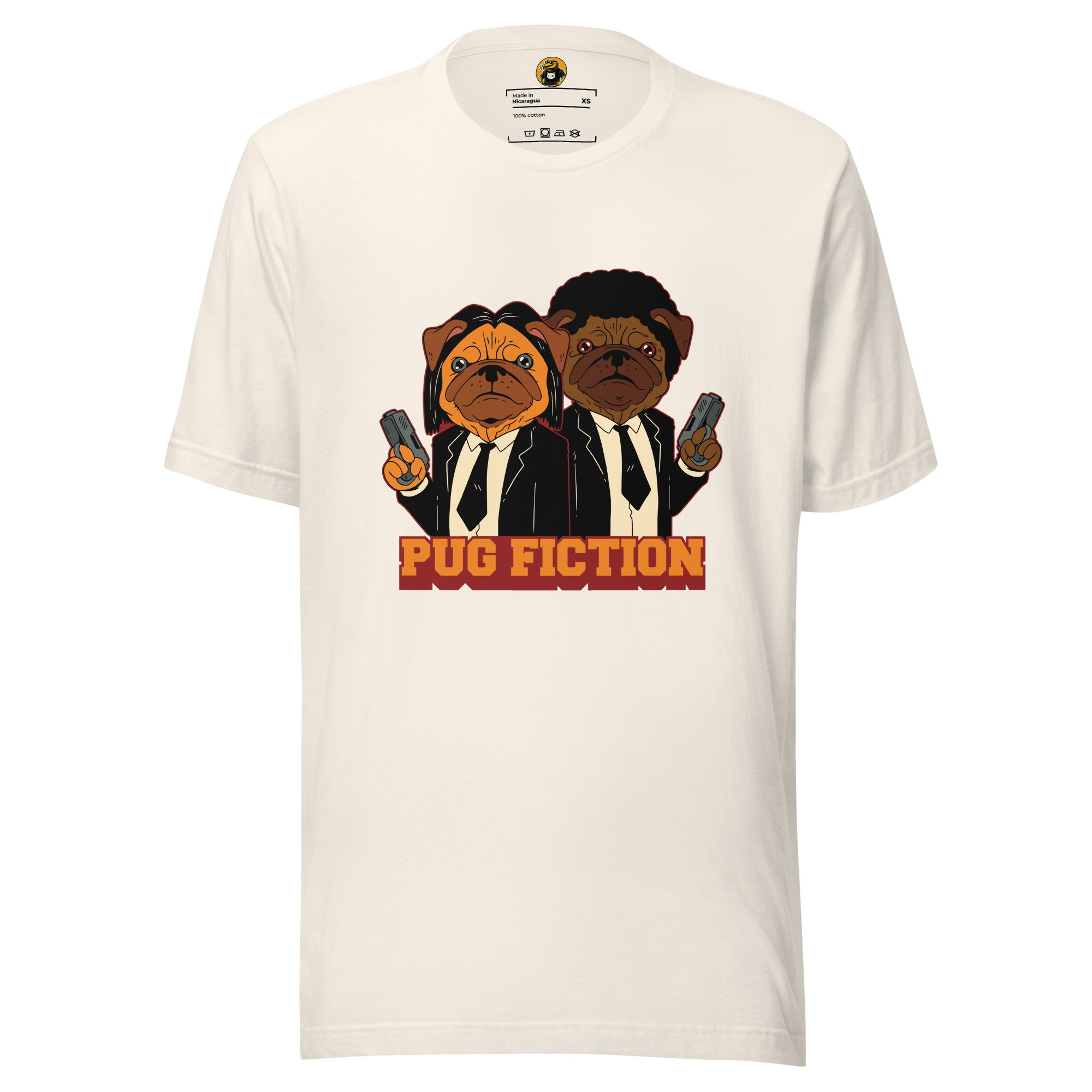 Pug Fiction T-Shirt: The Badass Dog Movie Parody Tee - Funny Pug Lover Gift