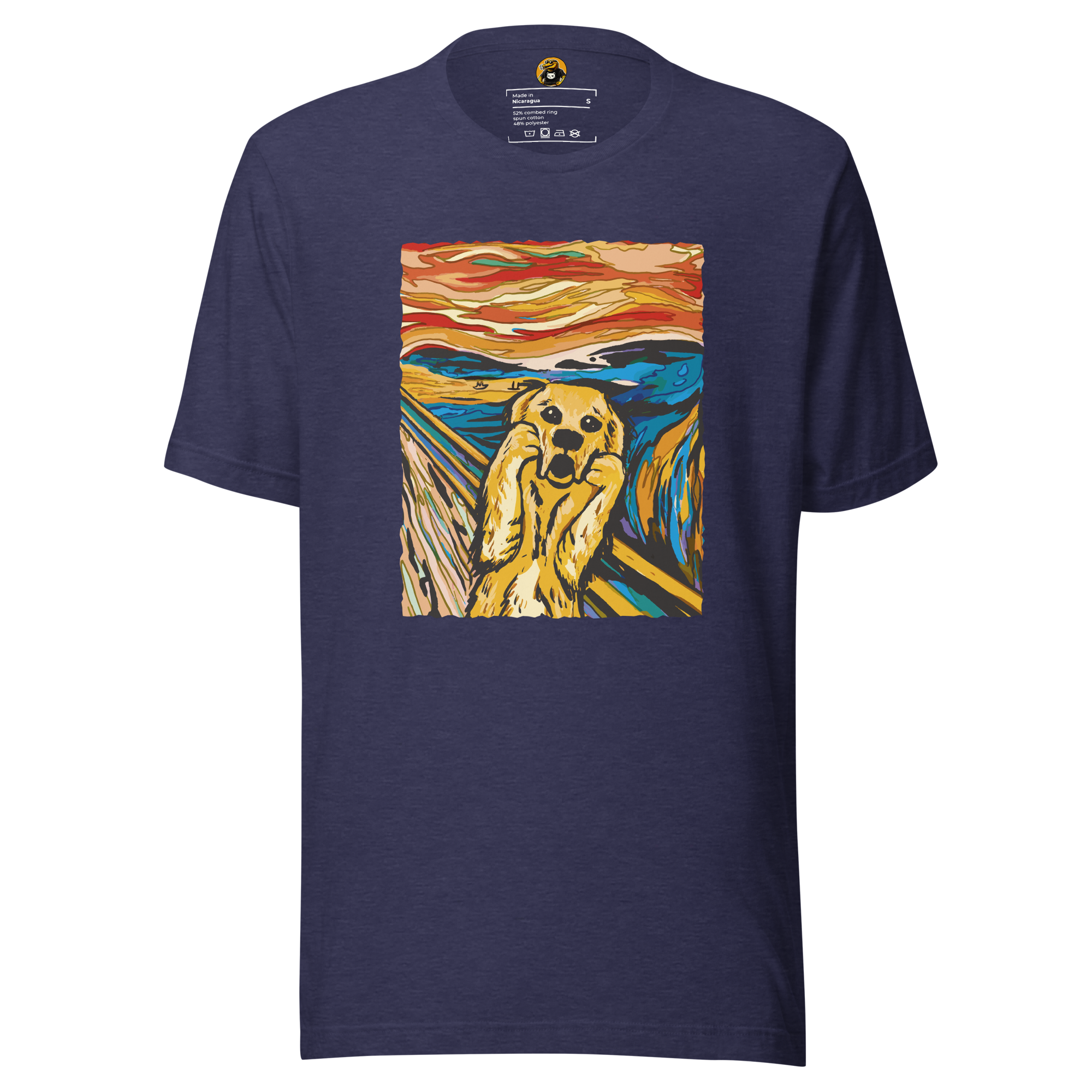 The Woof Scream T-Shirt: Funny Golden Retriever Art Parody Tee
