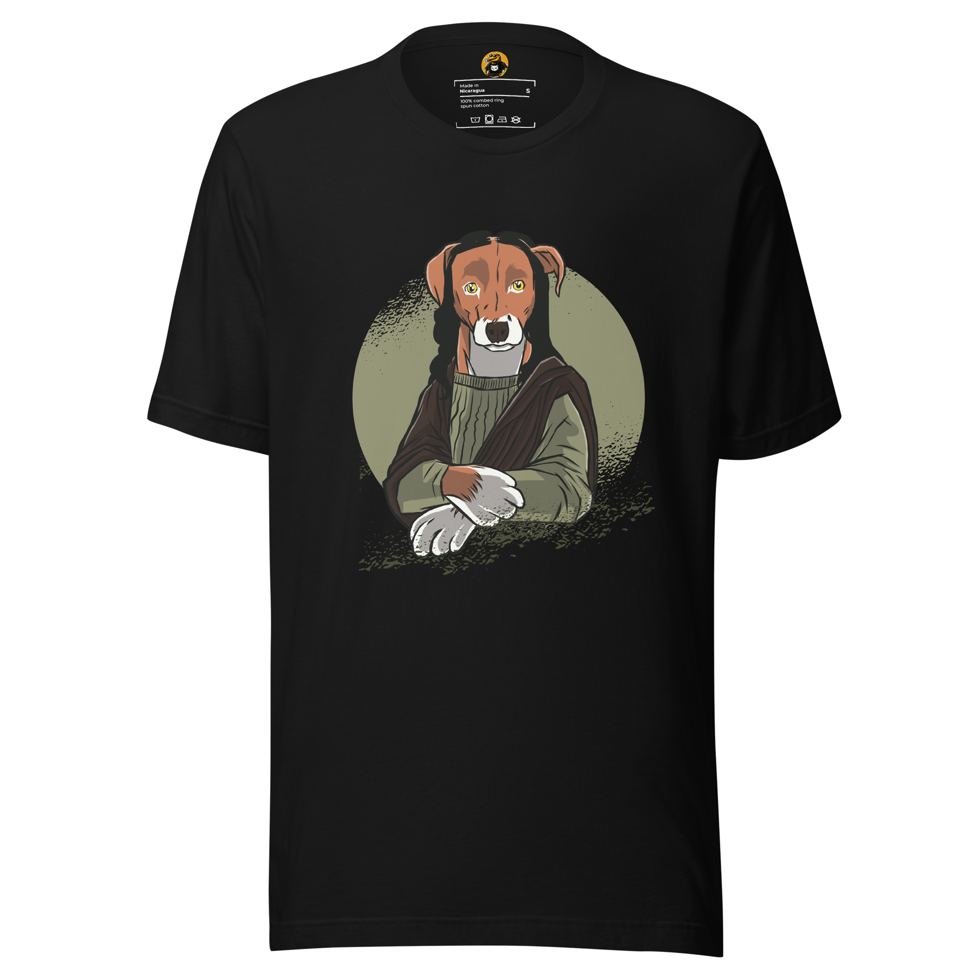 The Mona Woof T-Shirt: Iconic Dog Art Parody Tee