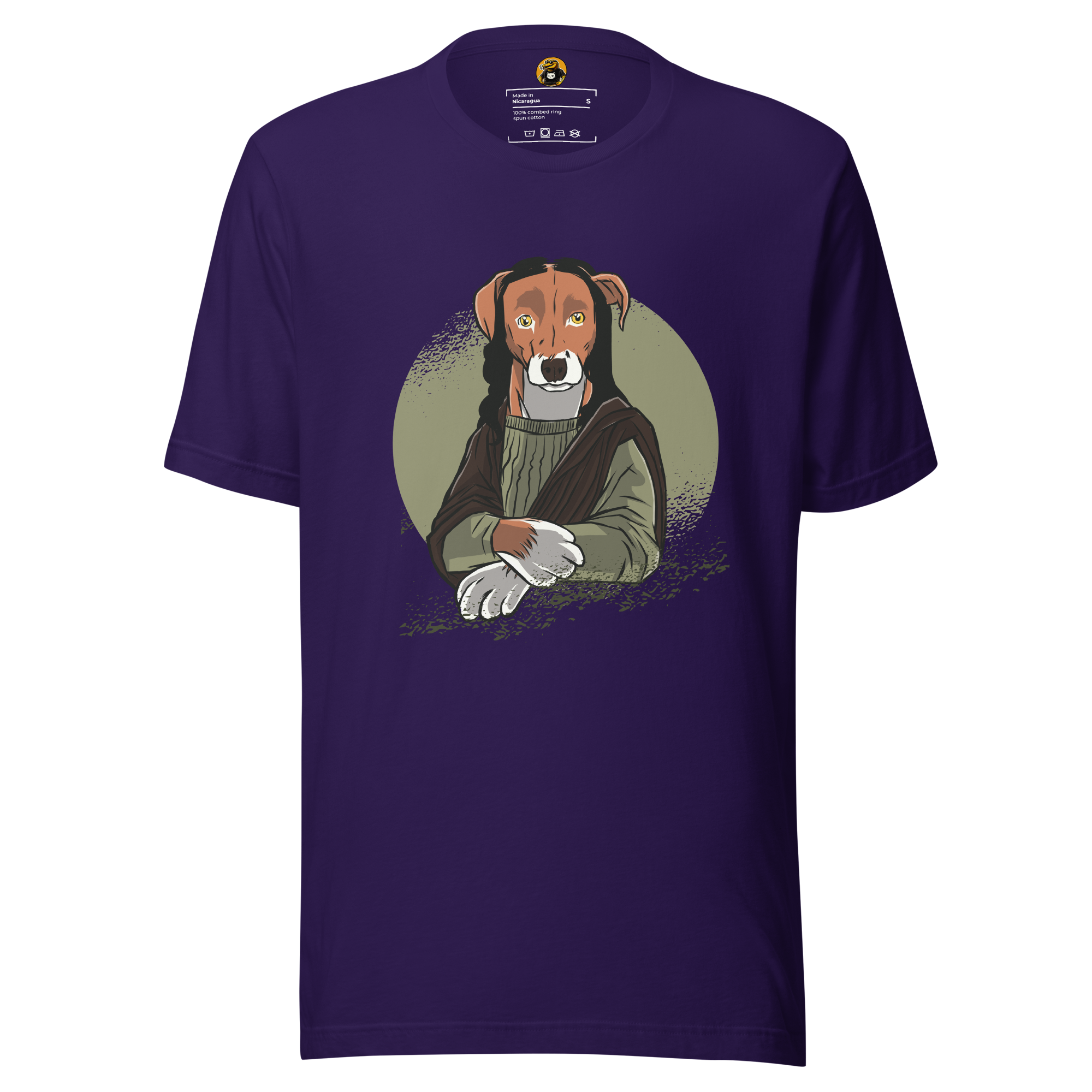 The Mona Woof T-Shirt: Iconic Dog Art Parody Tee
