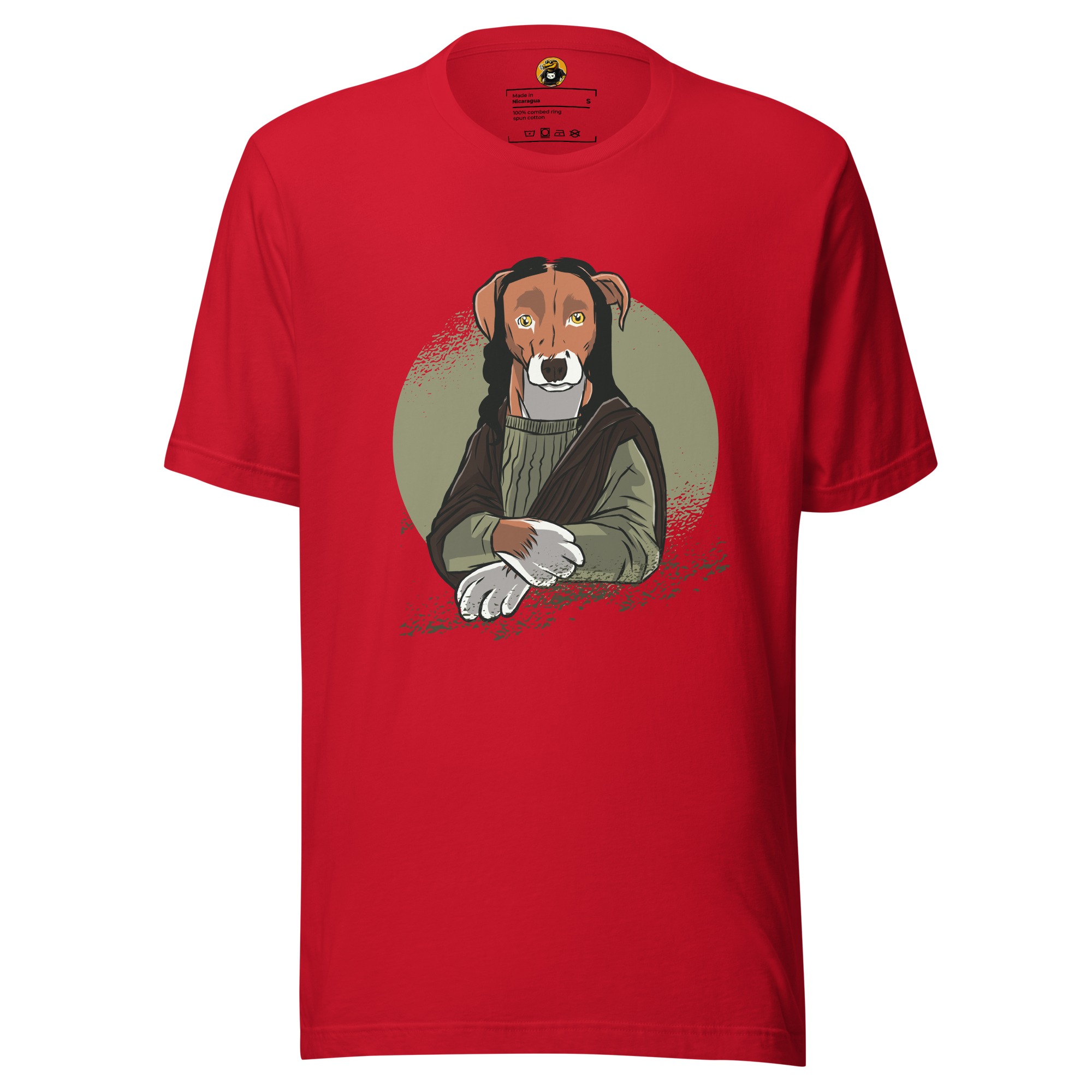 The Mona Woof T-Shirt: Iconic Dog Art Parody Tee