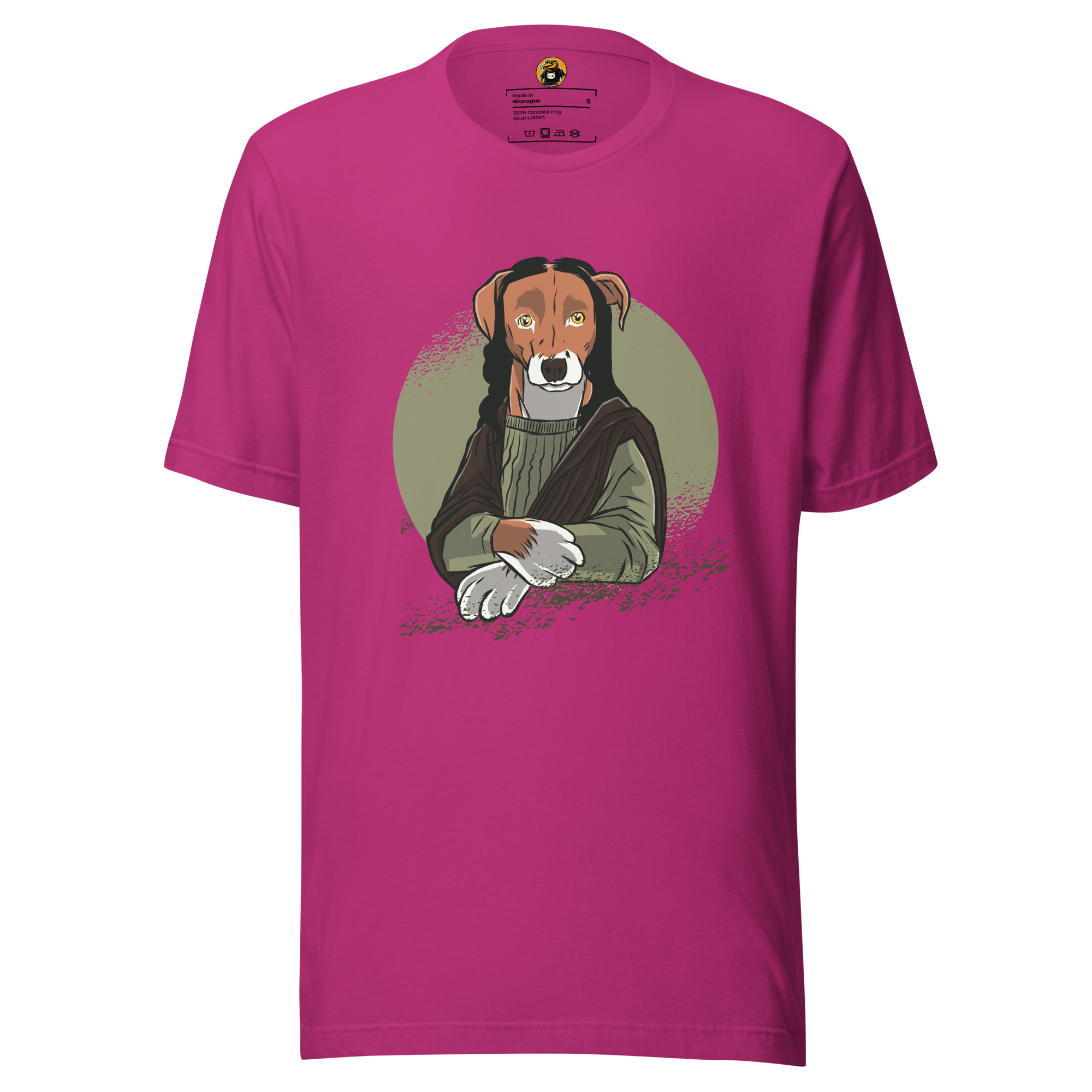 The Mona Woof T-Shirt: Iconic Dog Art Parody Tee