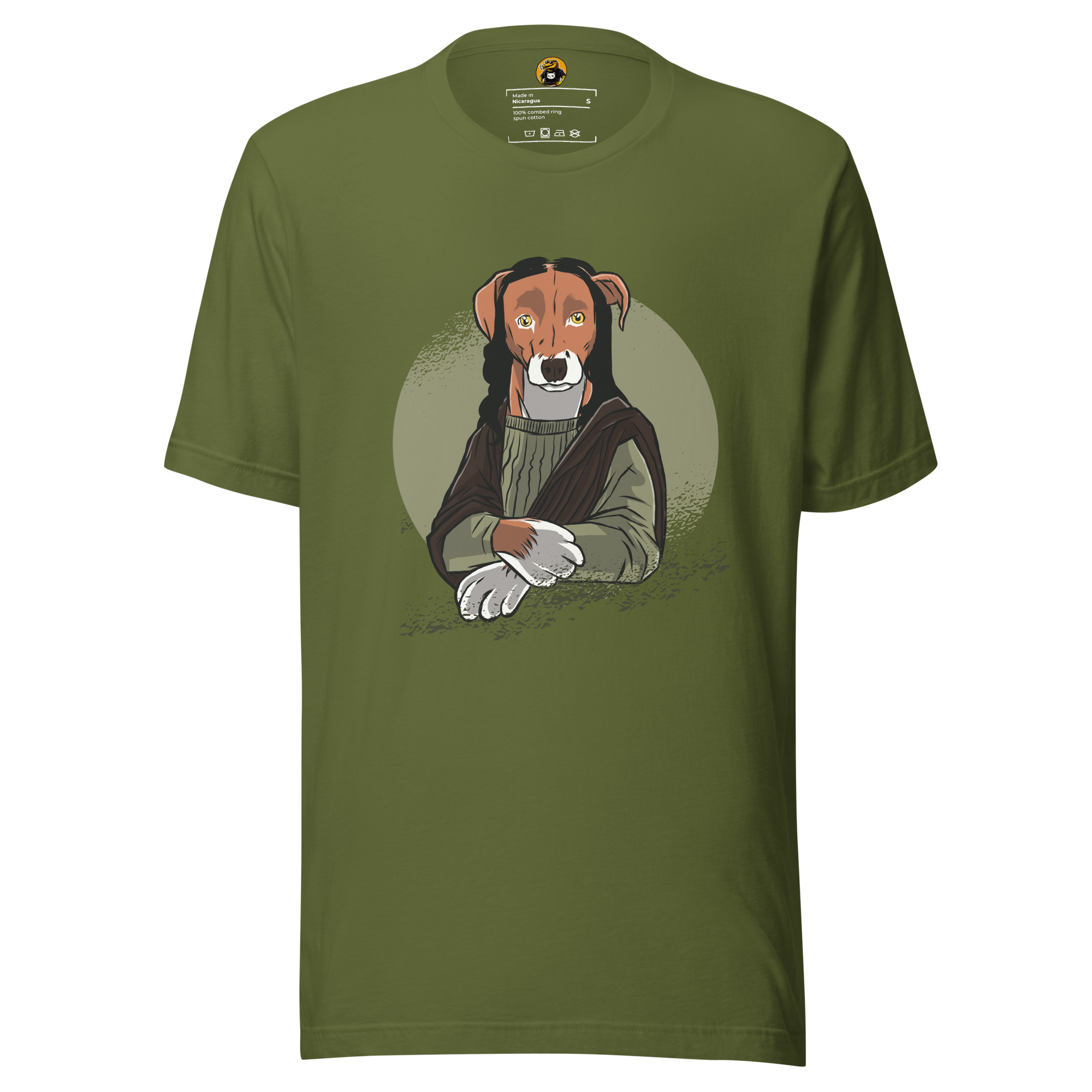 The Mona Woof T-Shirt: Iconic Dog Art Parody Tee