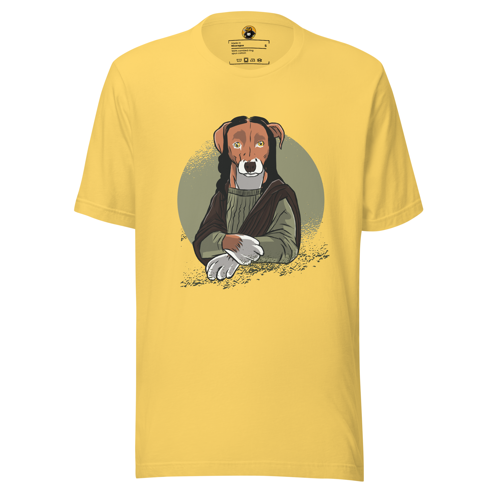 The Mona Woof T-Shirt: Iconic Dog Art Parody Tee
