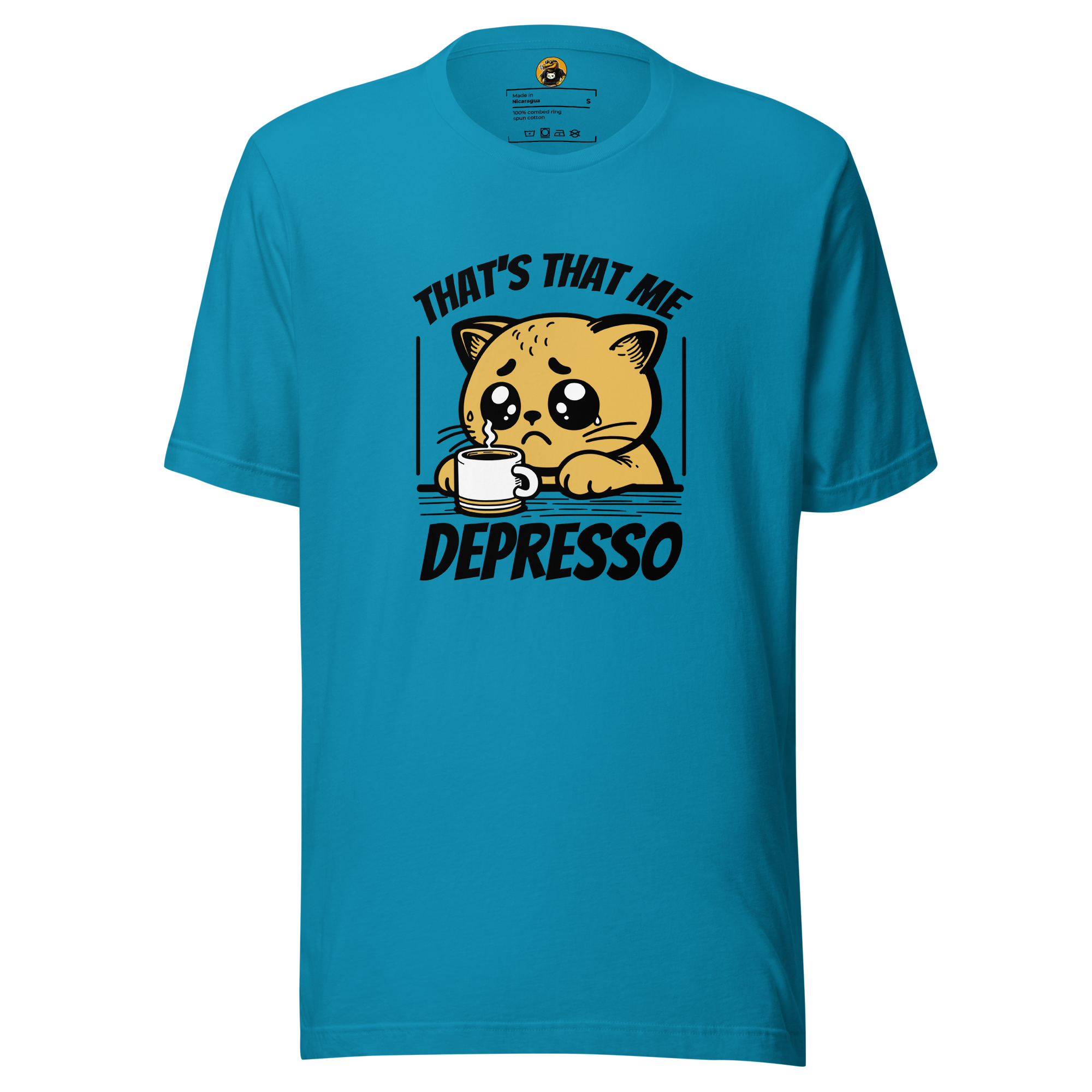 That's That Me Depresso - Funny Coffee Cat Tee