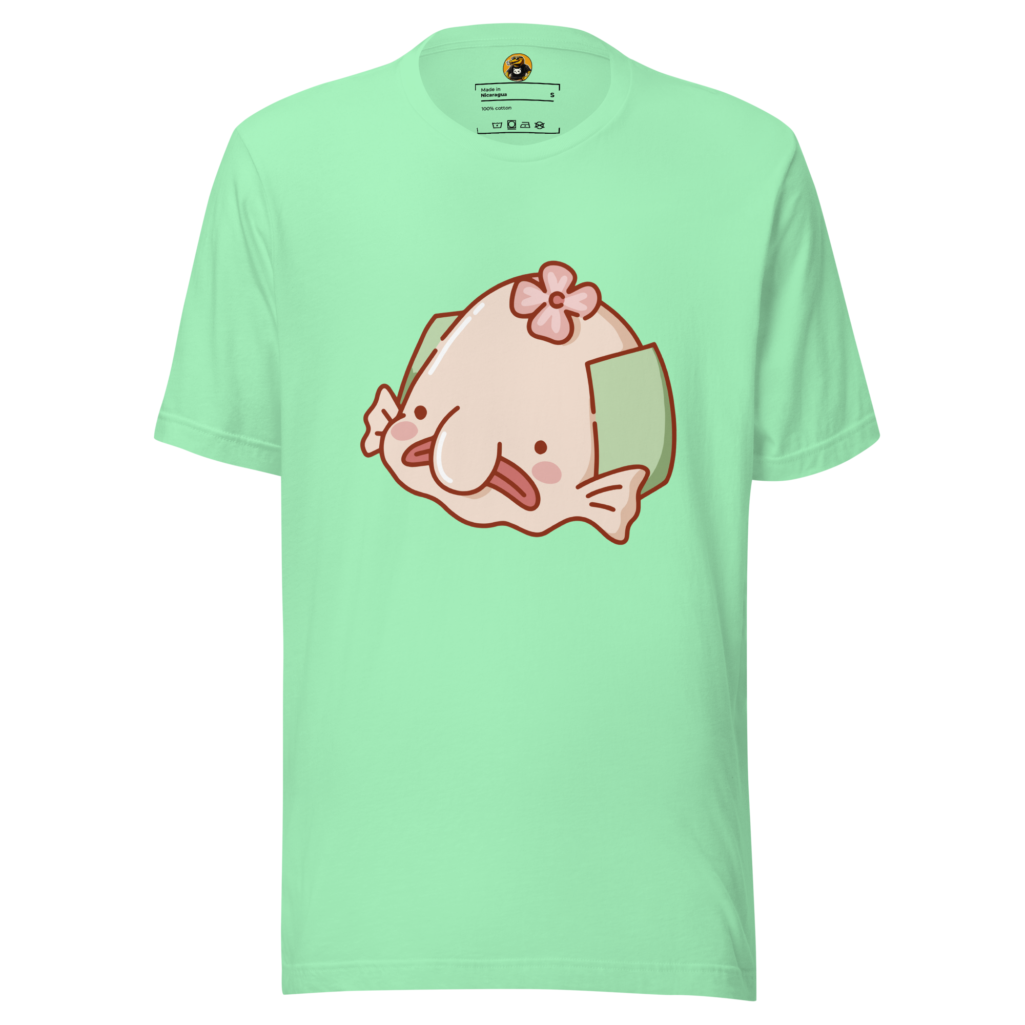 Kawaii Blobfish Sakura Flower - Cute Weird Animal Graphic Tee