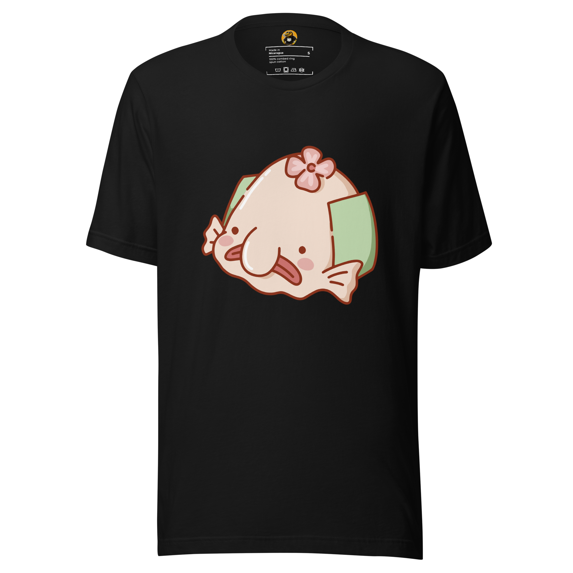 Kawaii Blobfish Sakura Flower - Cute Weird Animal Graphic Tee