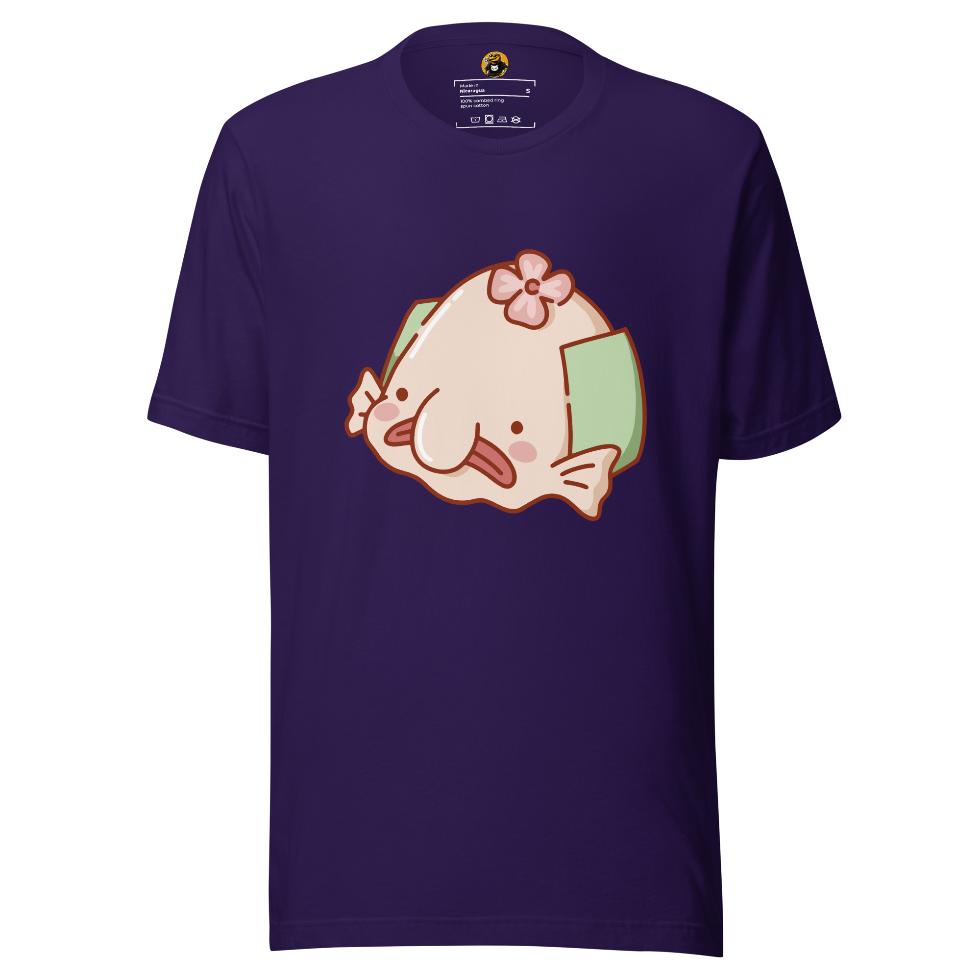 Kawaii Blobfish Sakura Flower - Cute Weird Animal Graphic Tee