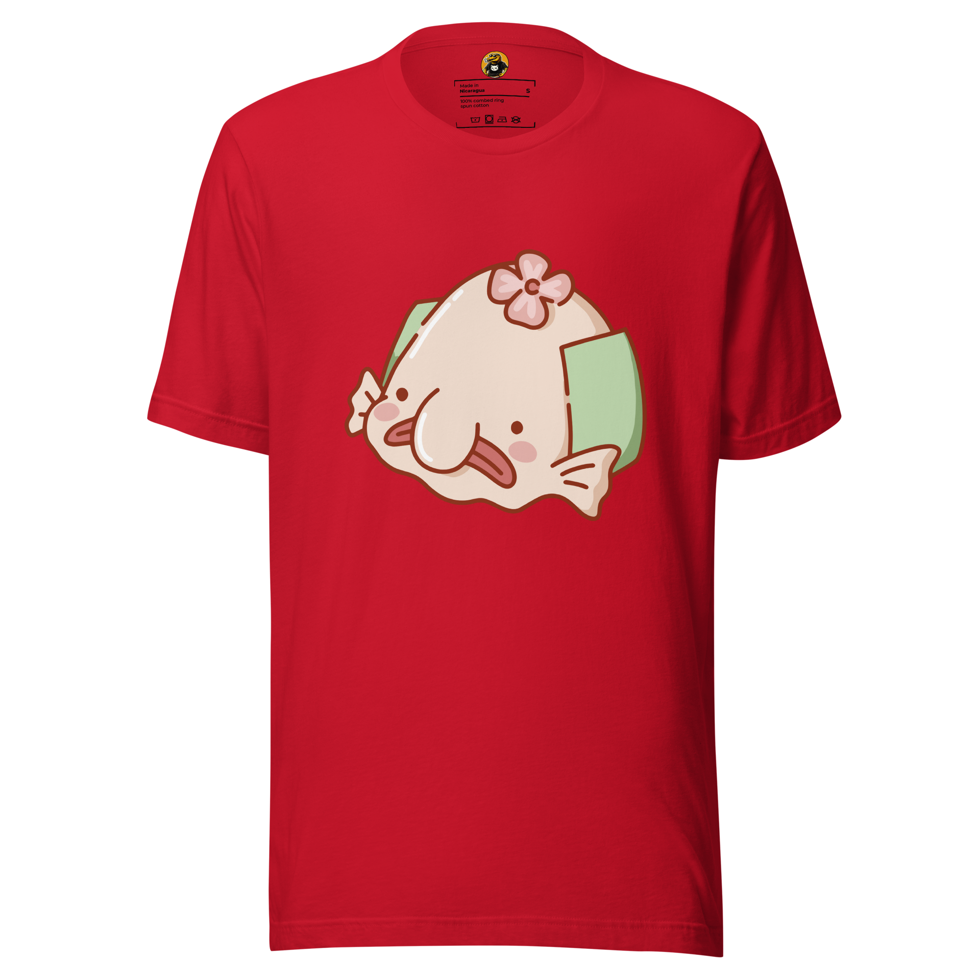 Kawaii Blobfish Sakura Flower - Cute Weird Animal Graphic Tee