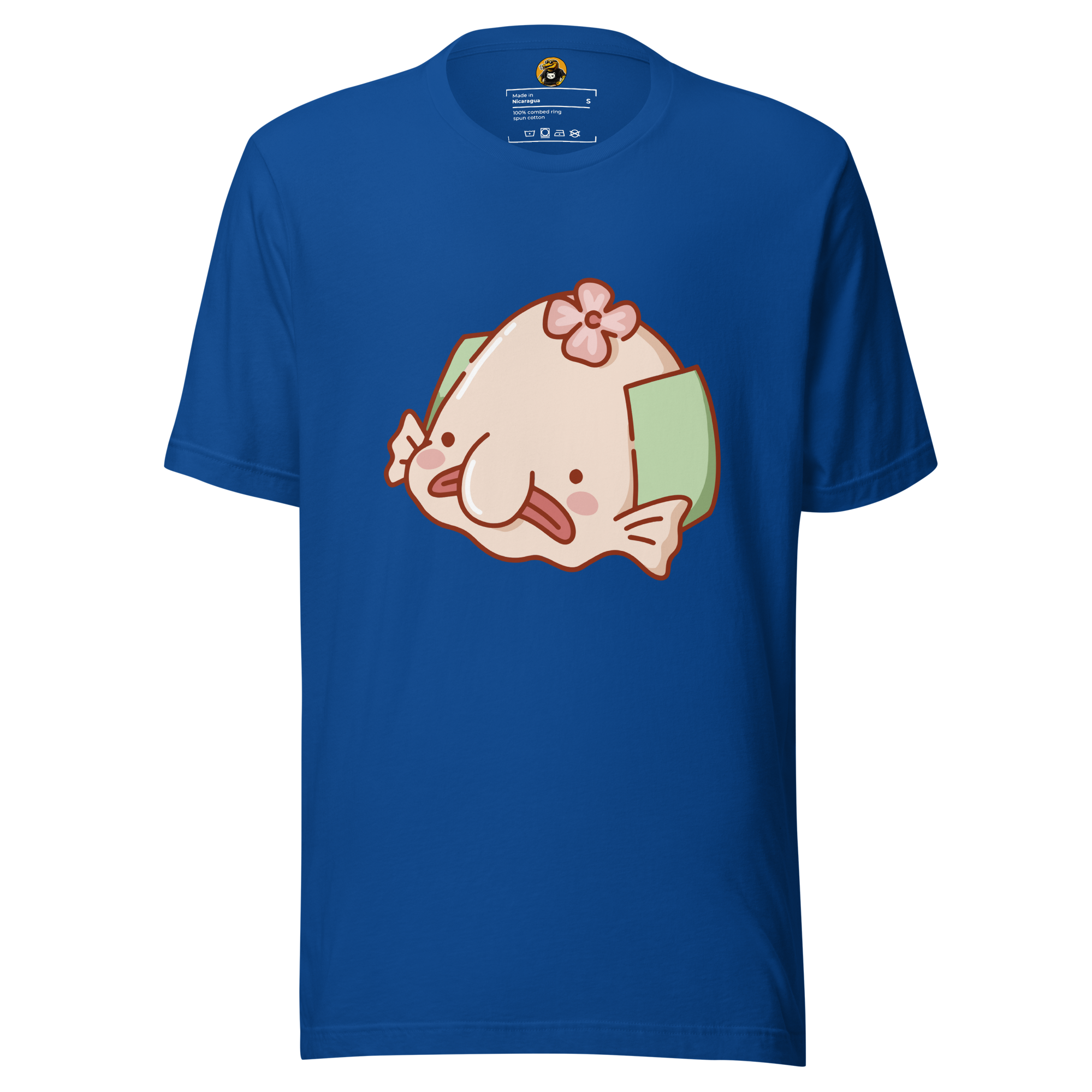 Kawaii Blobfish Sakura Flower - Cute Weird Animal Graphic Tee
