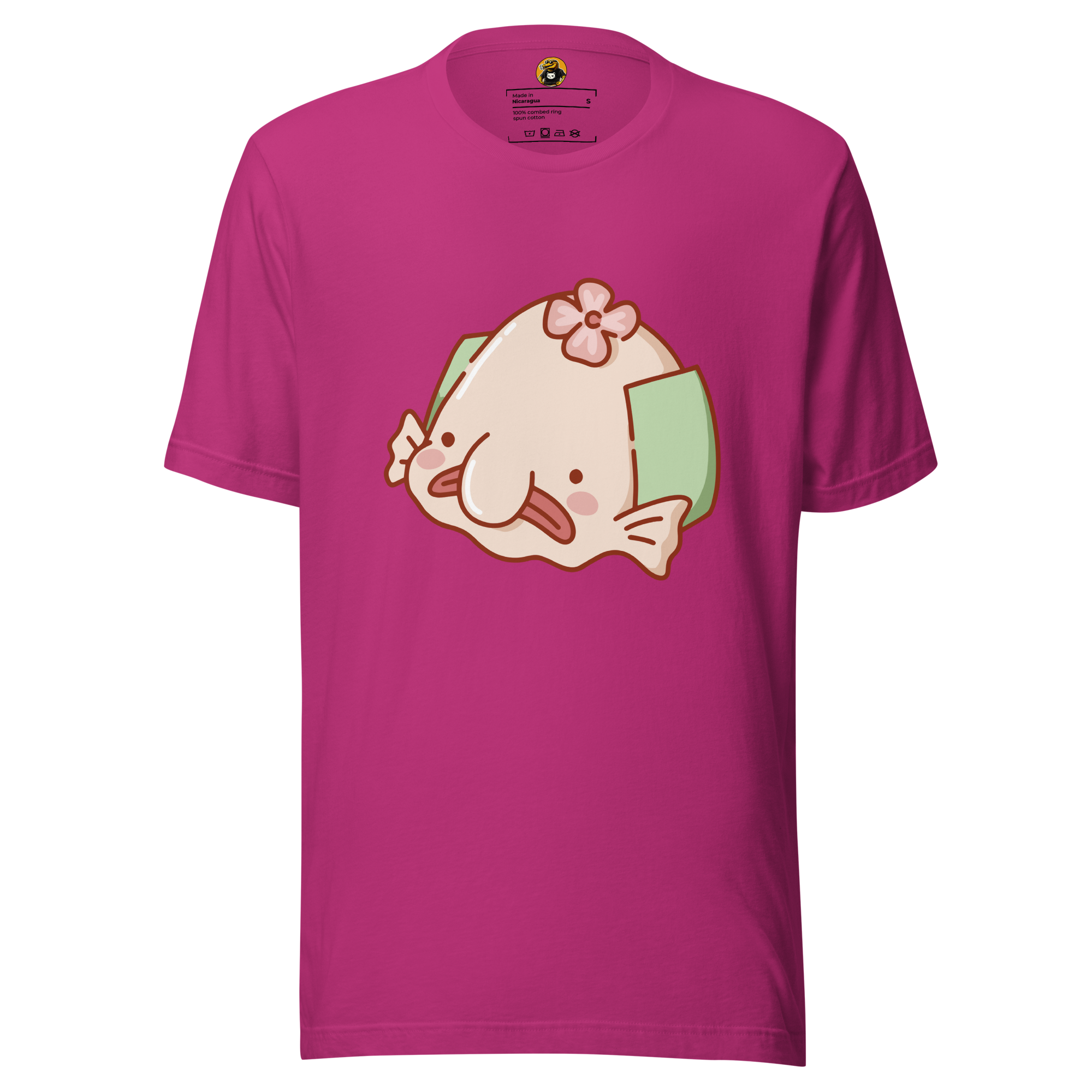 Kawaii Blobfish Sakura Flower - Cute Weird Animal Graphic Tee