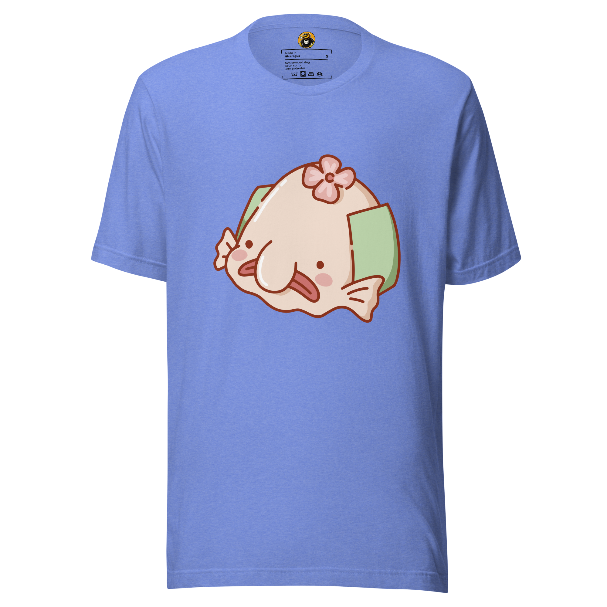 Kawaii Blobfish Sakura Flower - Cute Weird Animal Graphic Tee
