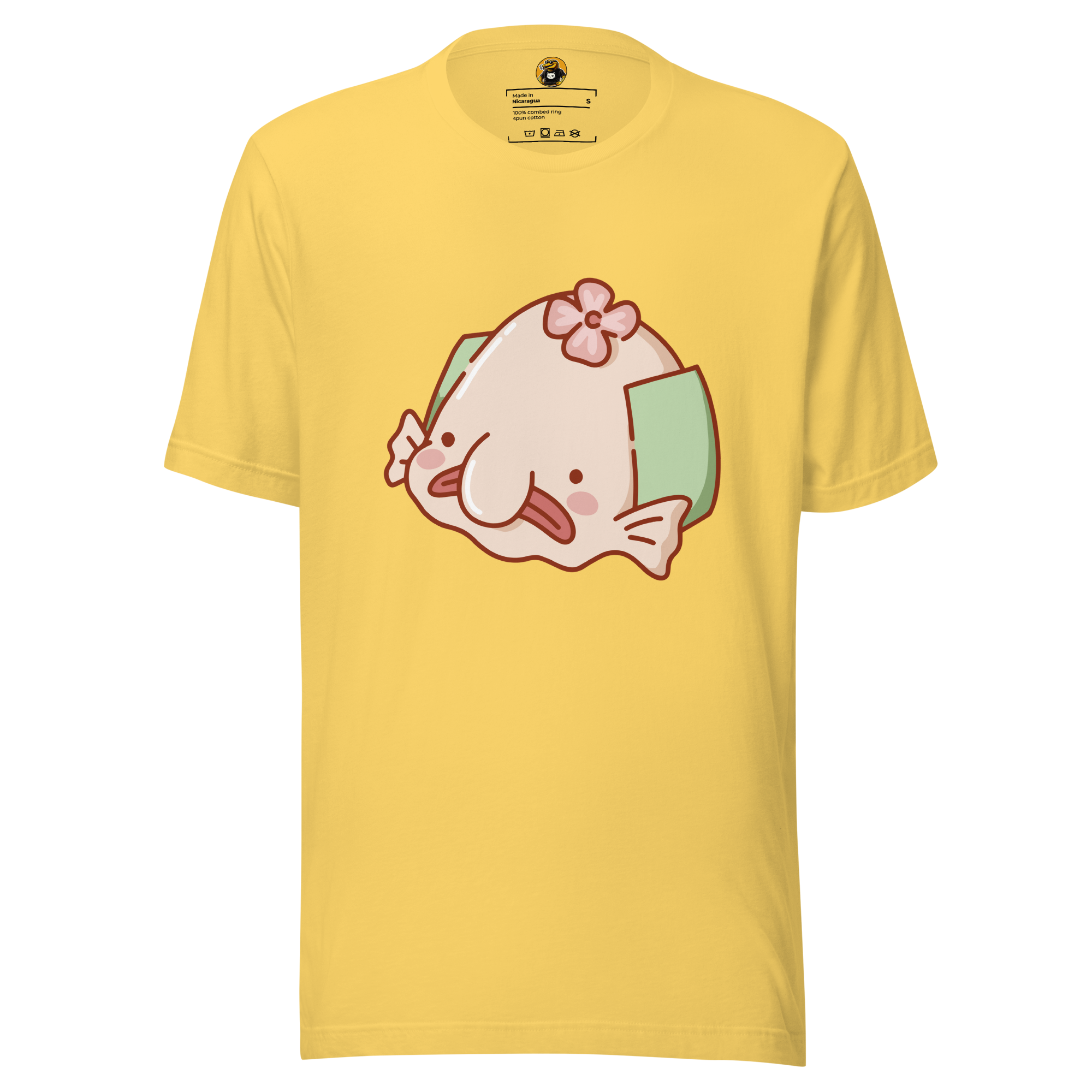 Kawaii Blobfish Sakura Flower - Cute Weird Animal Graphic Tee