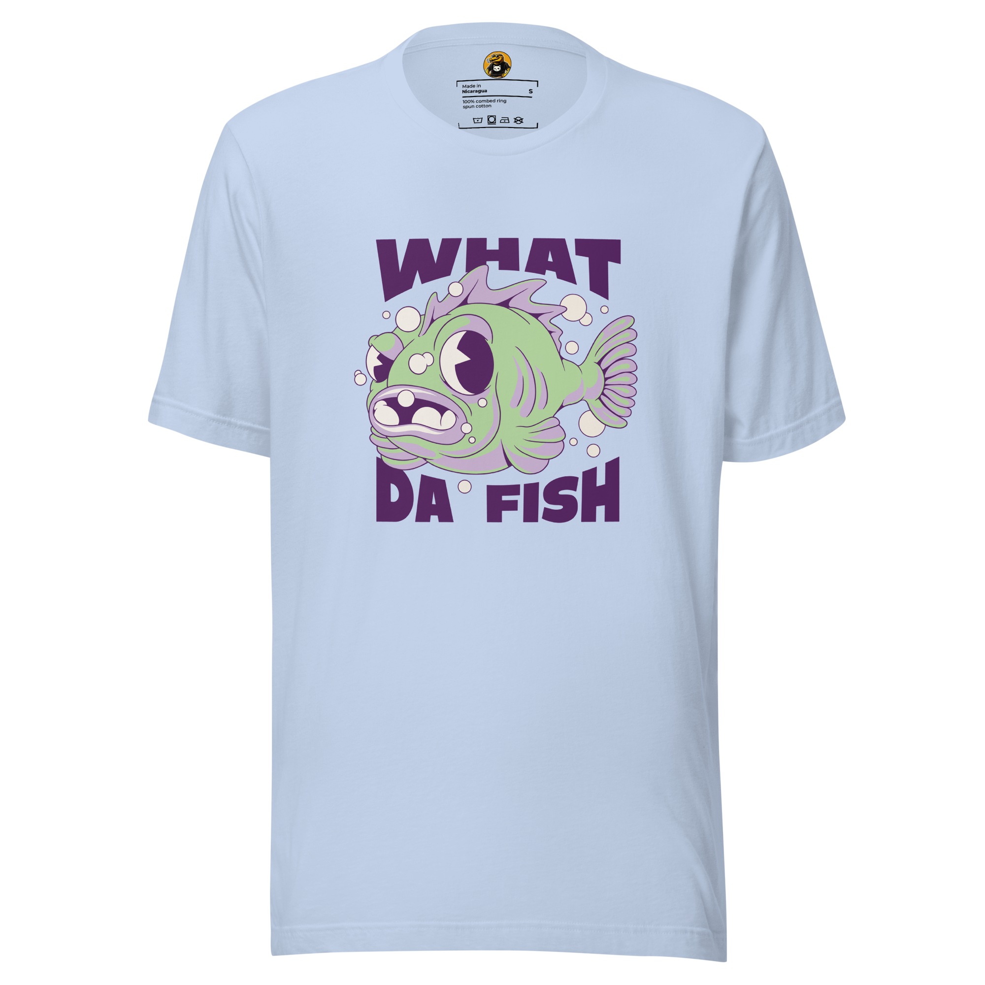 What Da Fish?! - Funny Grumpy Puffer Fish Meme Graphic Tee