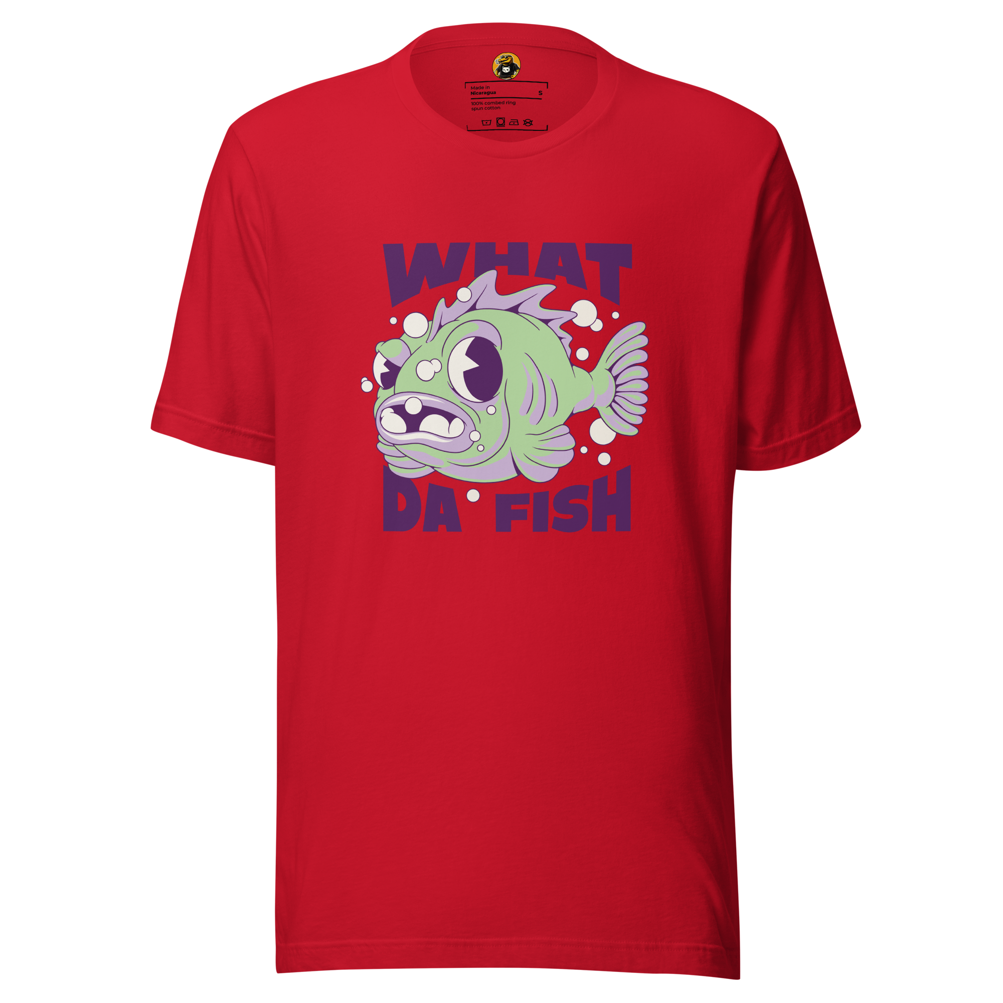 What Da Fish?! - Funny Grumpy Puffer Fish Meme Graphic Tee