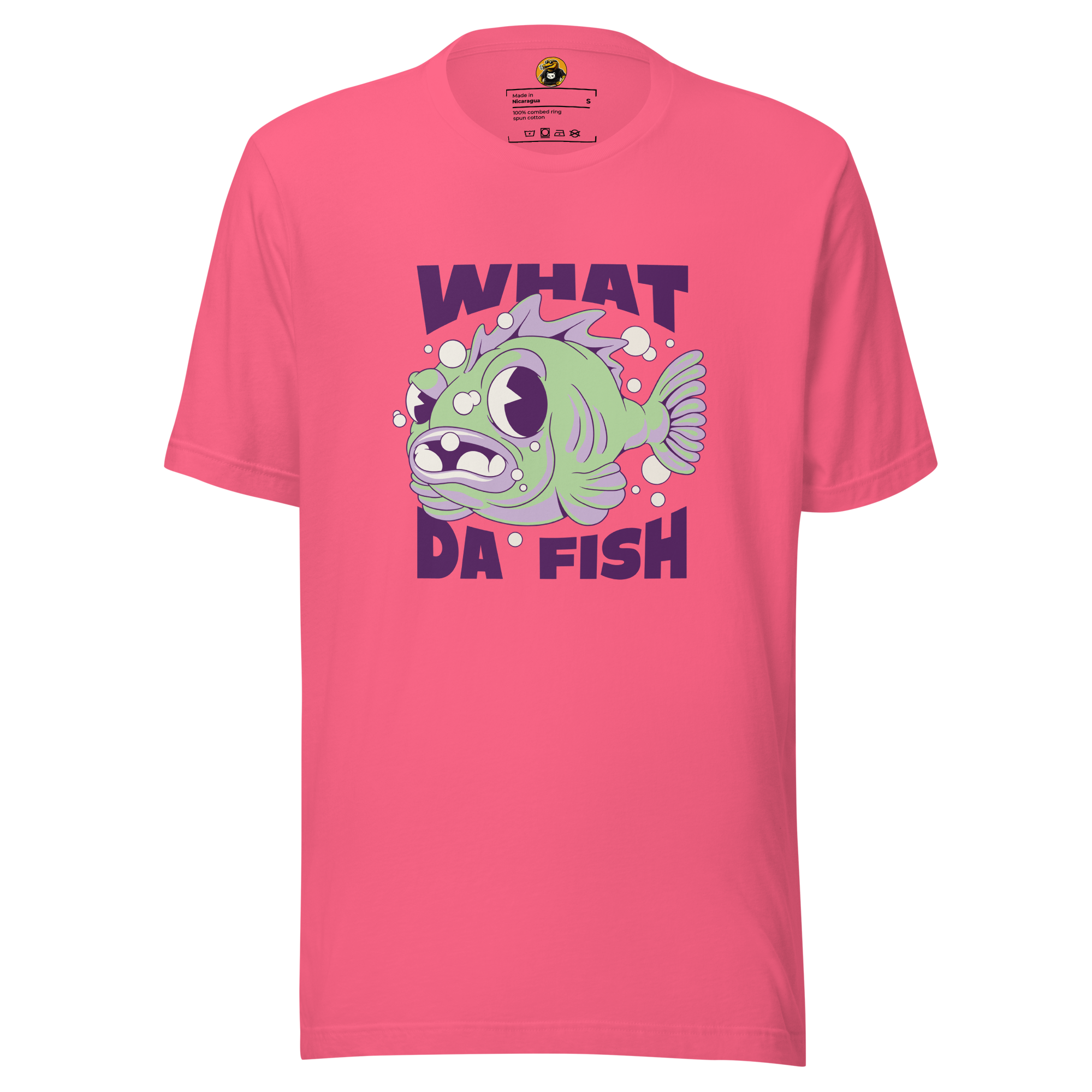 What Da Fish?! - Funny Grumpy Puffer Fish Meme Graphic Tee