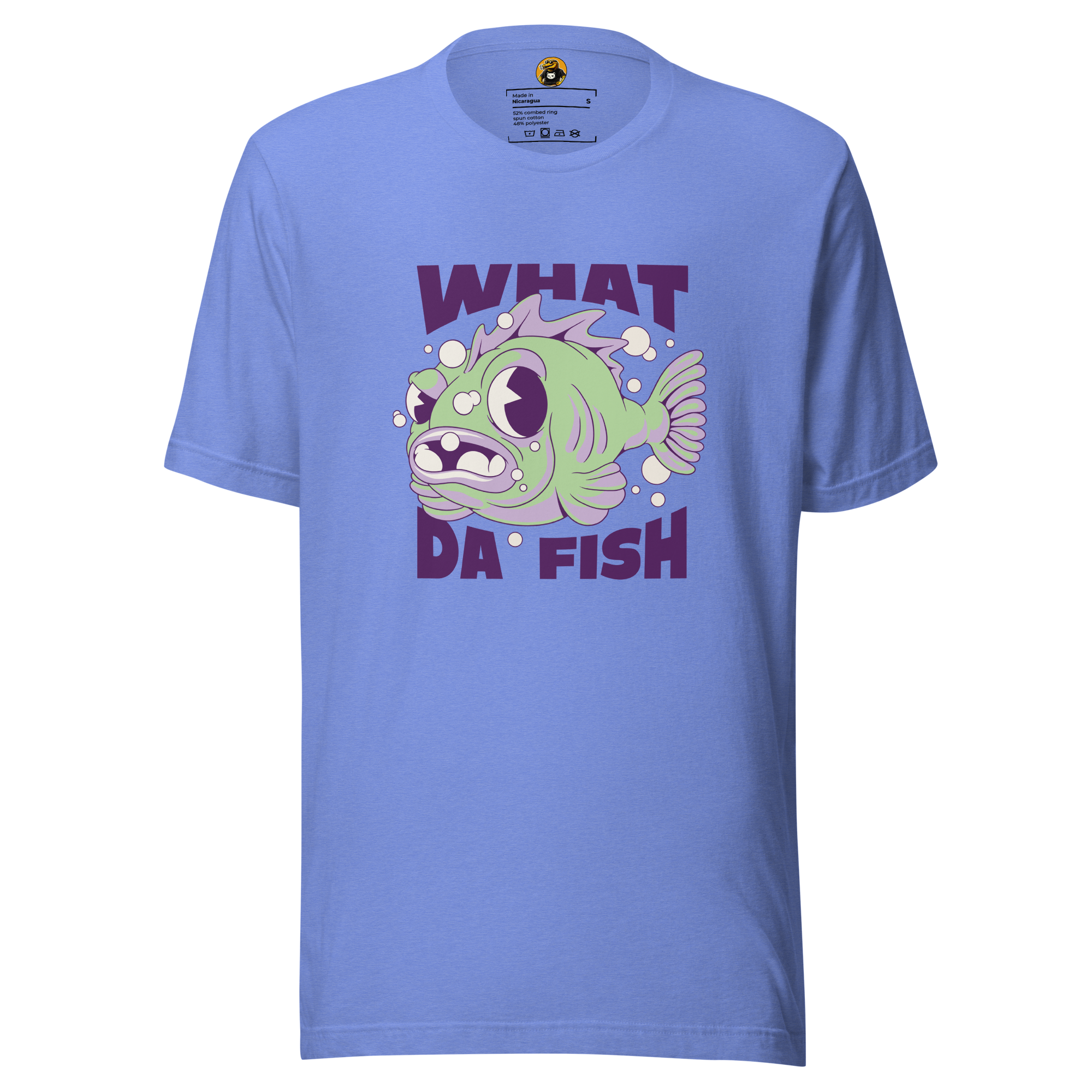 What Da Fish?! - Funny Grumpy Puffer Fish Meme Graphic Tee