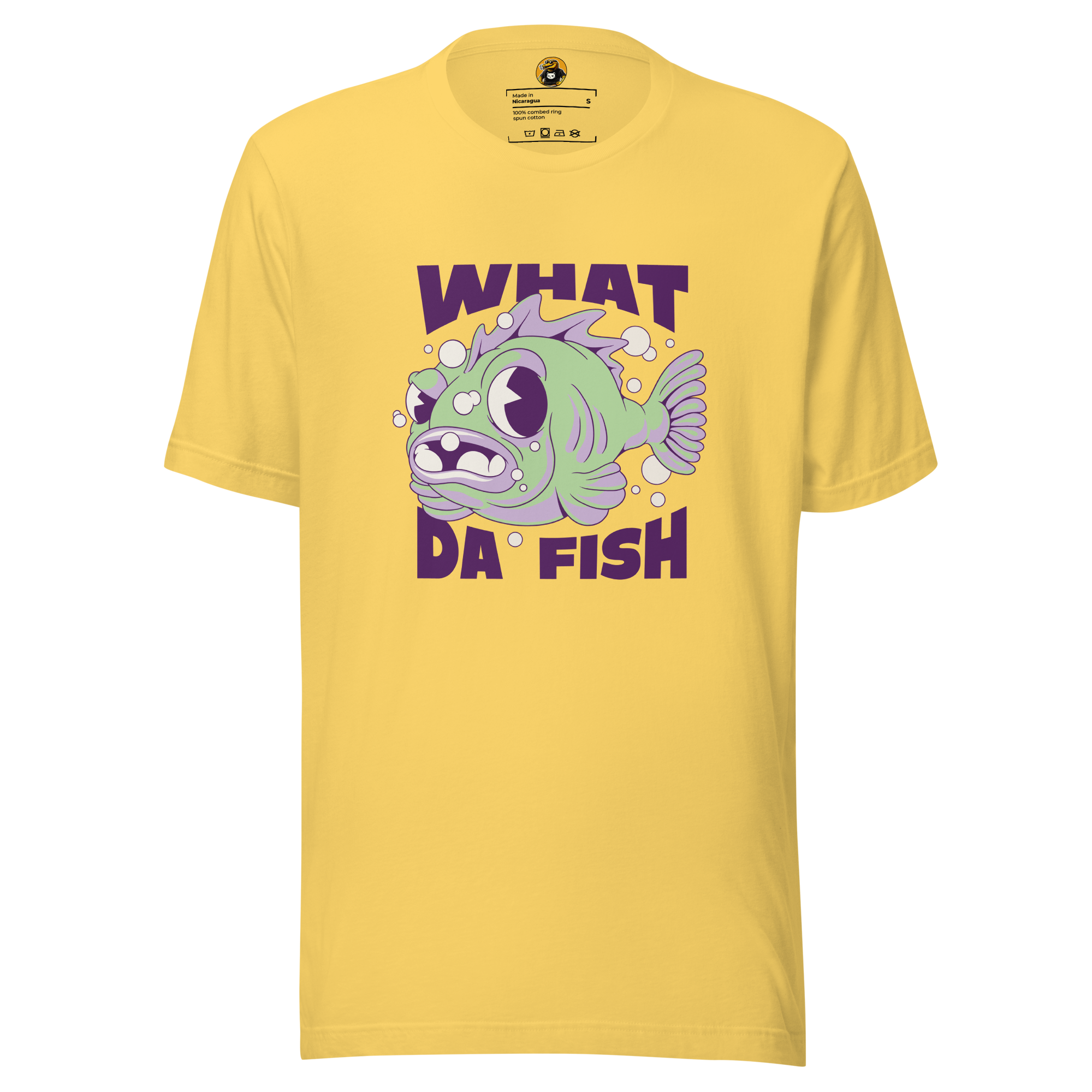 What Da Fish?! - Funny Grumpy Puffer Fish Meme Graphic Tee