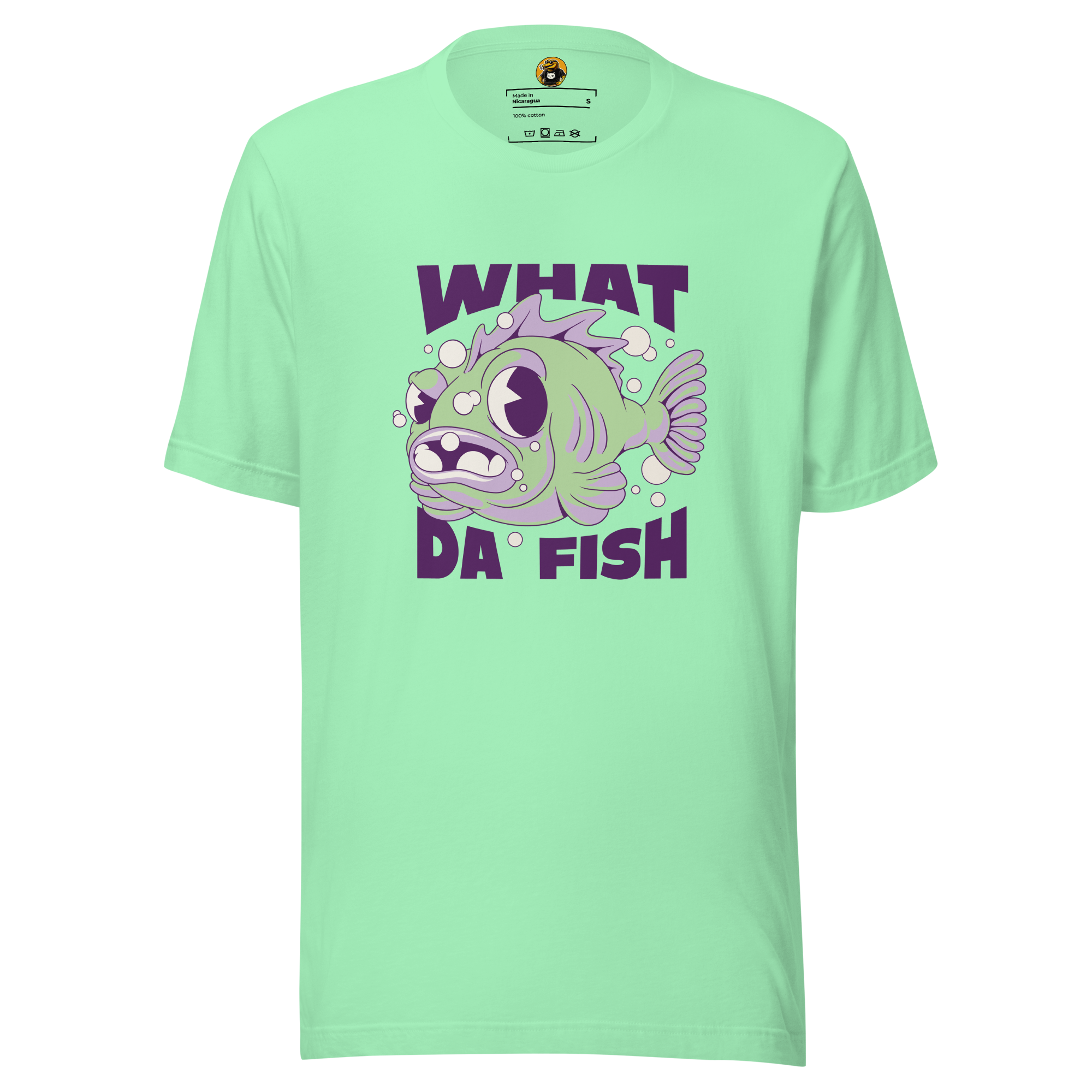 What Da Fish?! - Funny Grumpy Puffer Fish Meme Graphic Tee