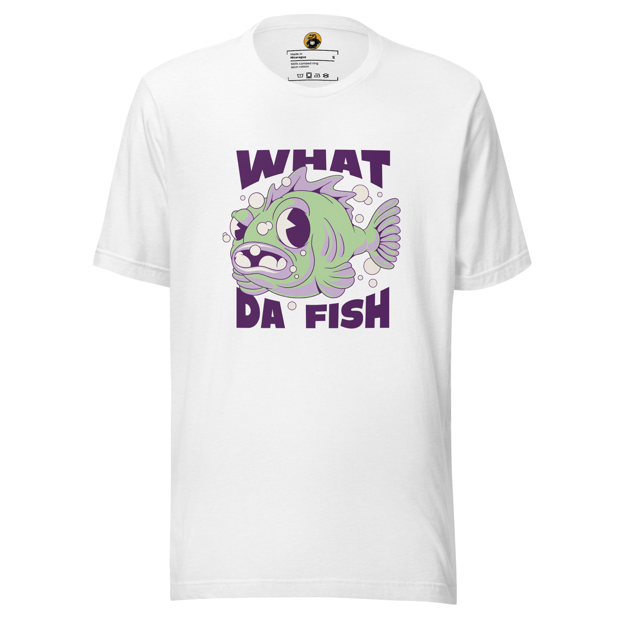 What Da Fish?! - Funny Grumpy Puffer Fish Meme Graphic Tee