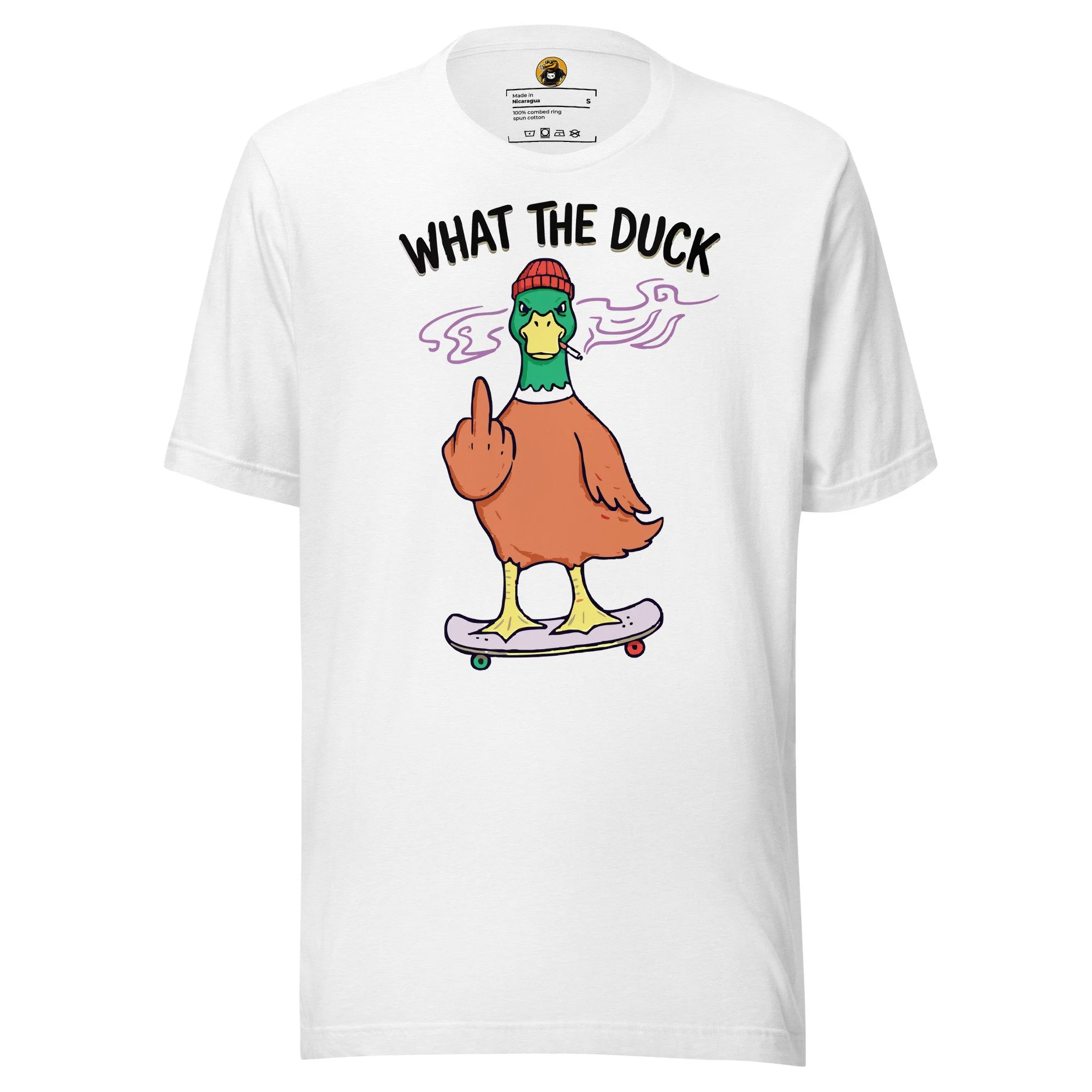 What The Duck?! - Skater Duck Rebel Graphic Tee