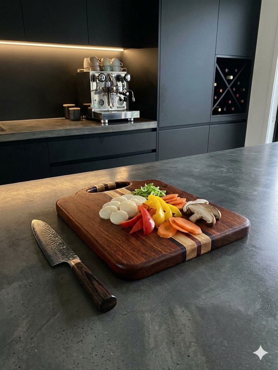 Exquisite Wooden Serving & Cutting Board with Handle
