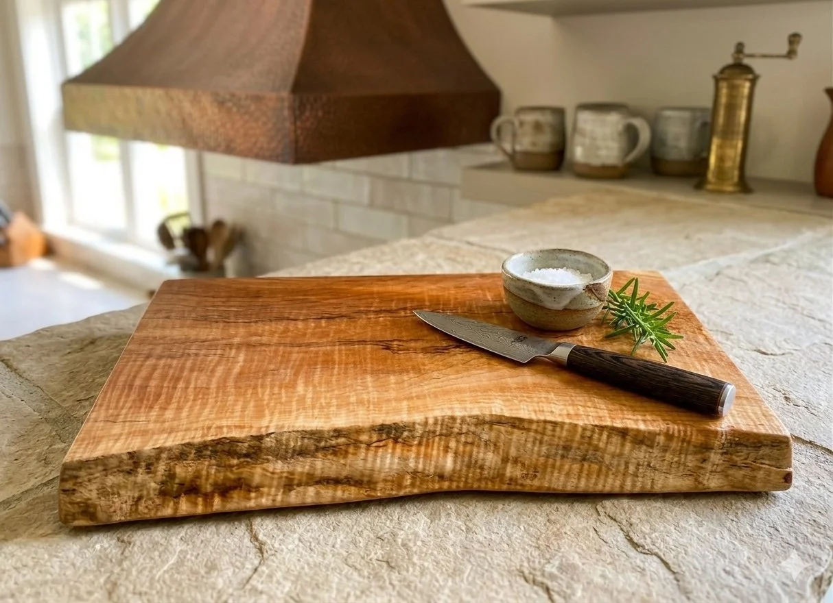 Figured Maple Live Edge Cutting Board