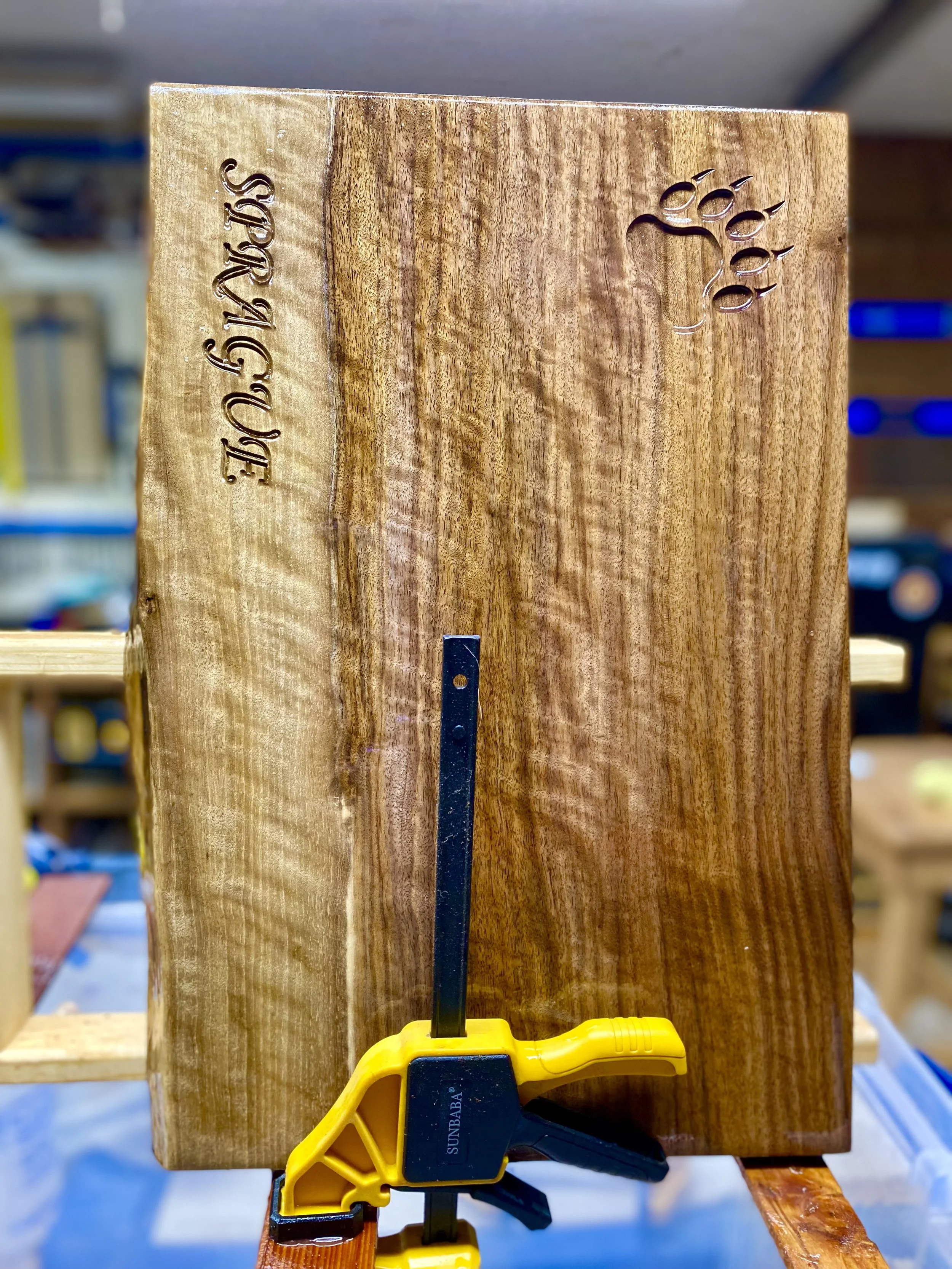 Custom Walnut Live Edge Cutting Board