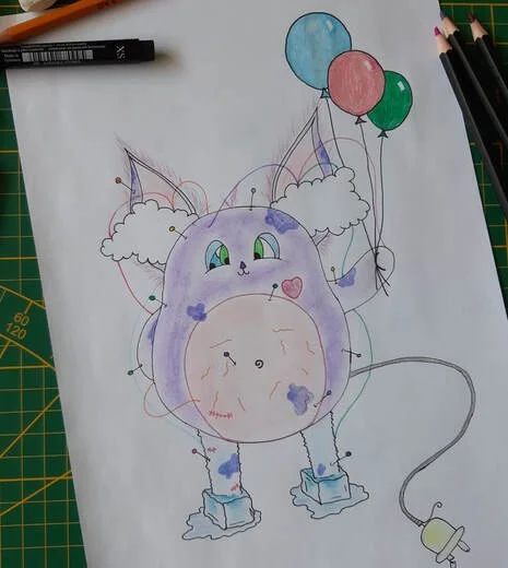 by Laura B., 36 years, EDS-Foundation Netherlands May I introduce you to my invisible cosmic zebra? This is Fluff. Fluff often suffers from the abdomen, which sets off due to gastrointestinal problems. And if the belly is set too far, stretch marks w