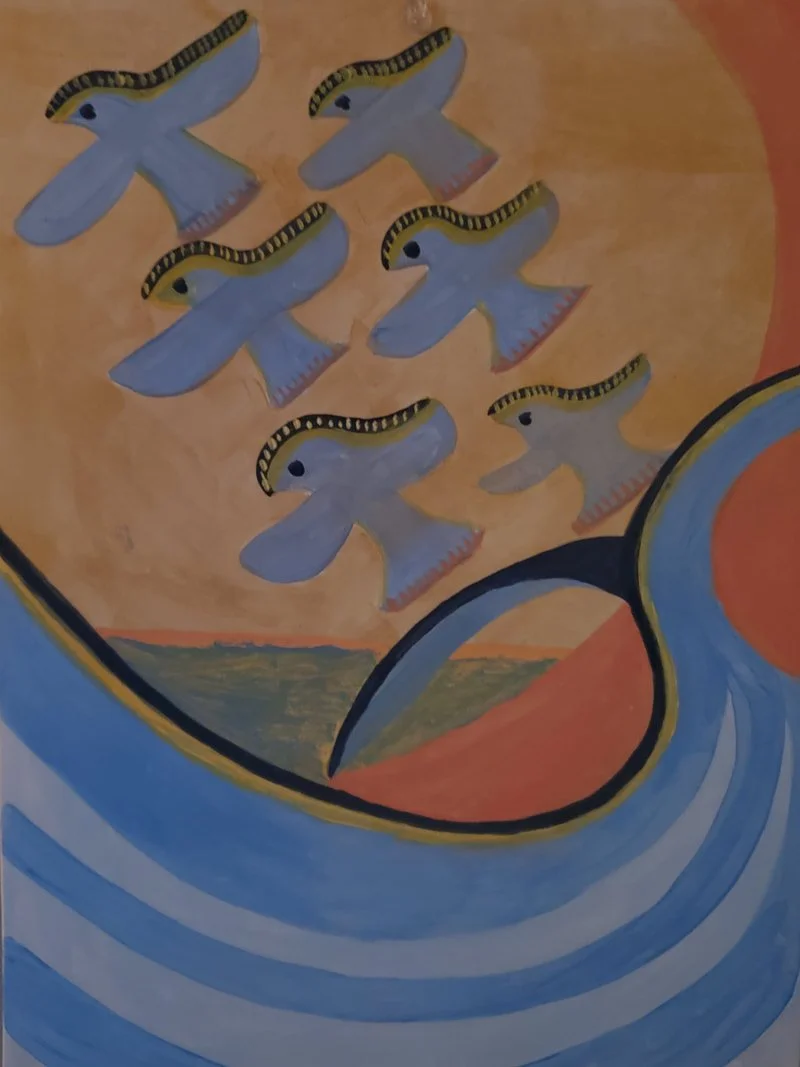 This is my Thing, a sea creature who mostly lives in the deep depths of the ocean. My chronic illness sometimes is in remission but when it comes out, it's very clear how big it is and how much I always think about it even when I can't see it. 