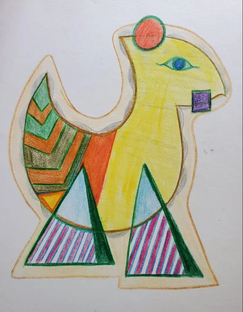 This is my Thing for this thing I have called ADHD which I named FOCUS. Sometimes I talk too much so that is why there is something covering its mouth, which I wish would help remind me to pause so others can talk too. I also can never sit still, so 