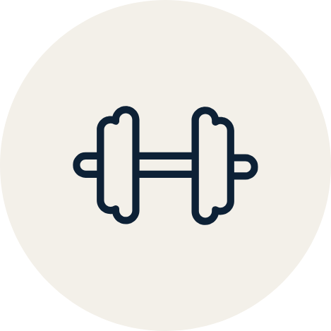 Icon of a dumbbell representing fitness or weightlifting