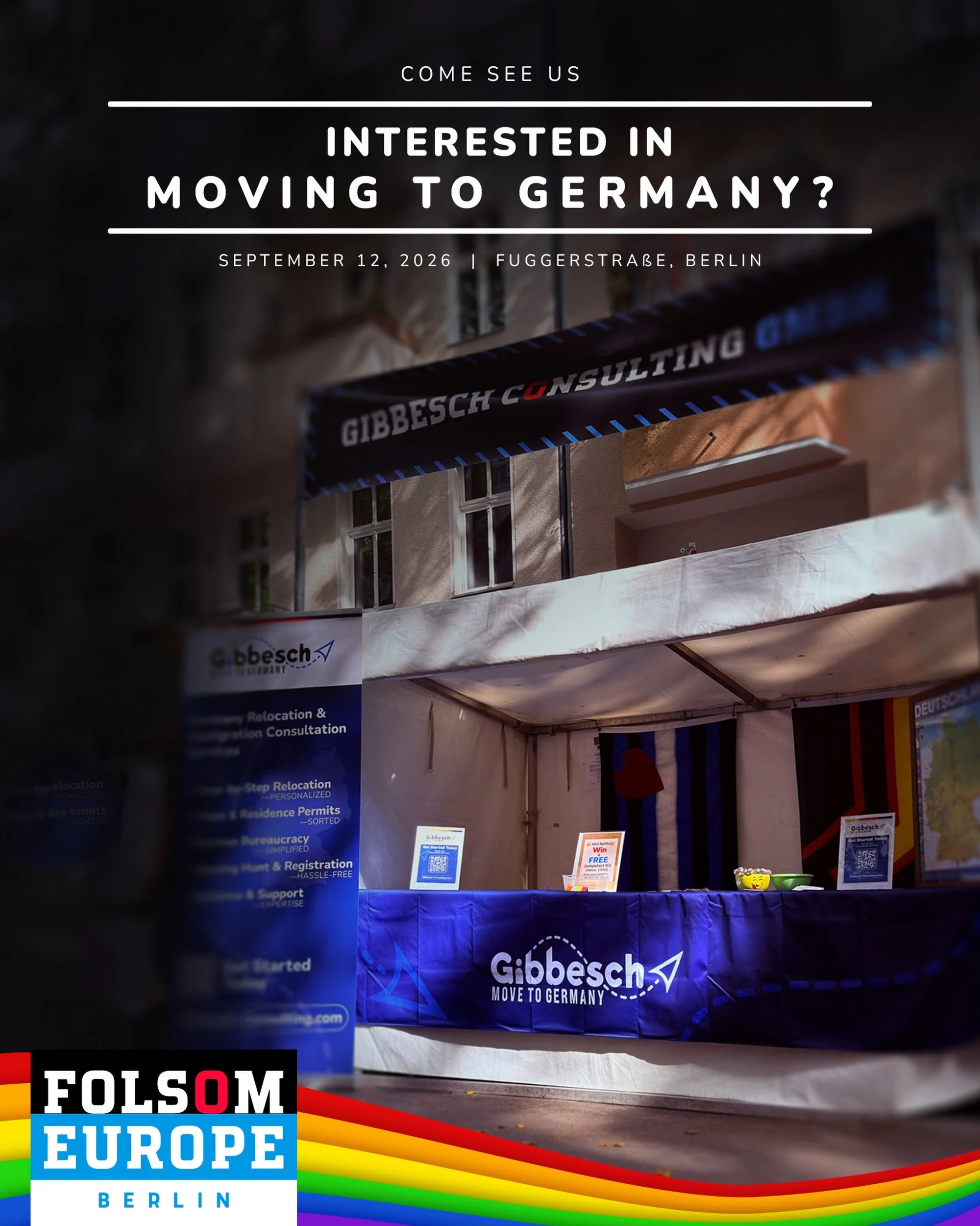 In Berlin for Folsom Europe? 

German bureaucracy can leave you all tied up&hellip; definitely not the fun kind. If you&rsquo;re loving the city during Folsom weekend and wondering how to make the move permanent, we are here to help.&nbsp; 

Stop by 