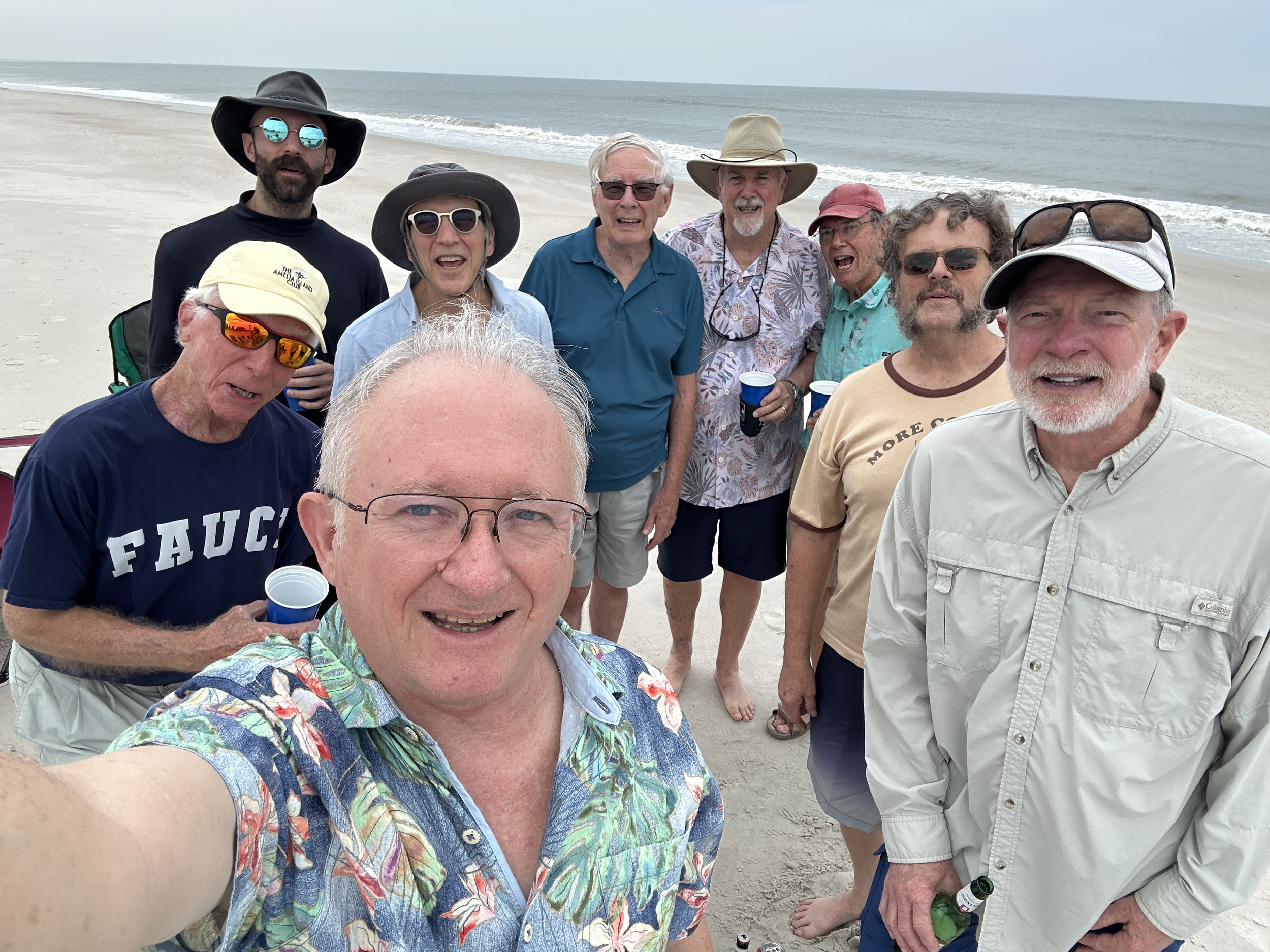 Good Company a cappella at the beach after rehearsal