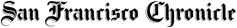 Logo for San Francisco Chronicle, featuring black text on a white background.