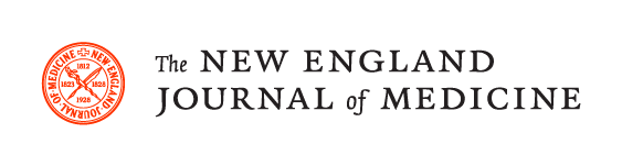 The New England Journal of Medicine logo with a red circular emblem and black text