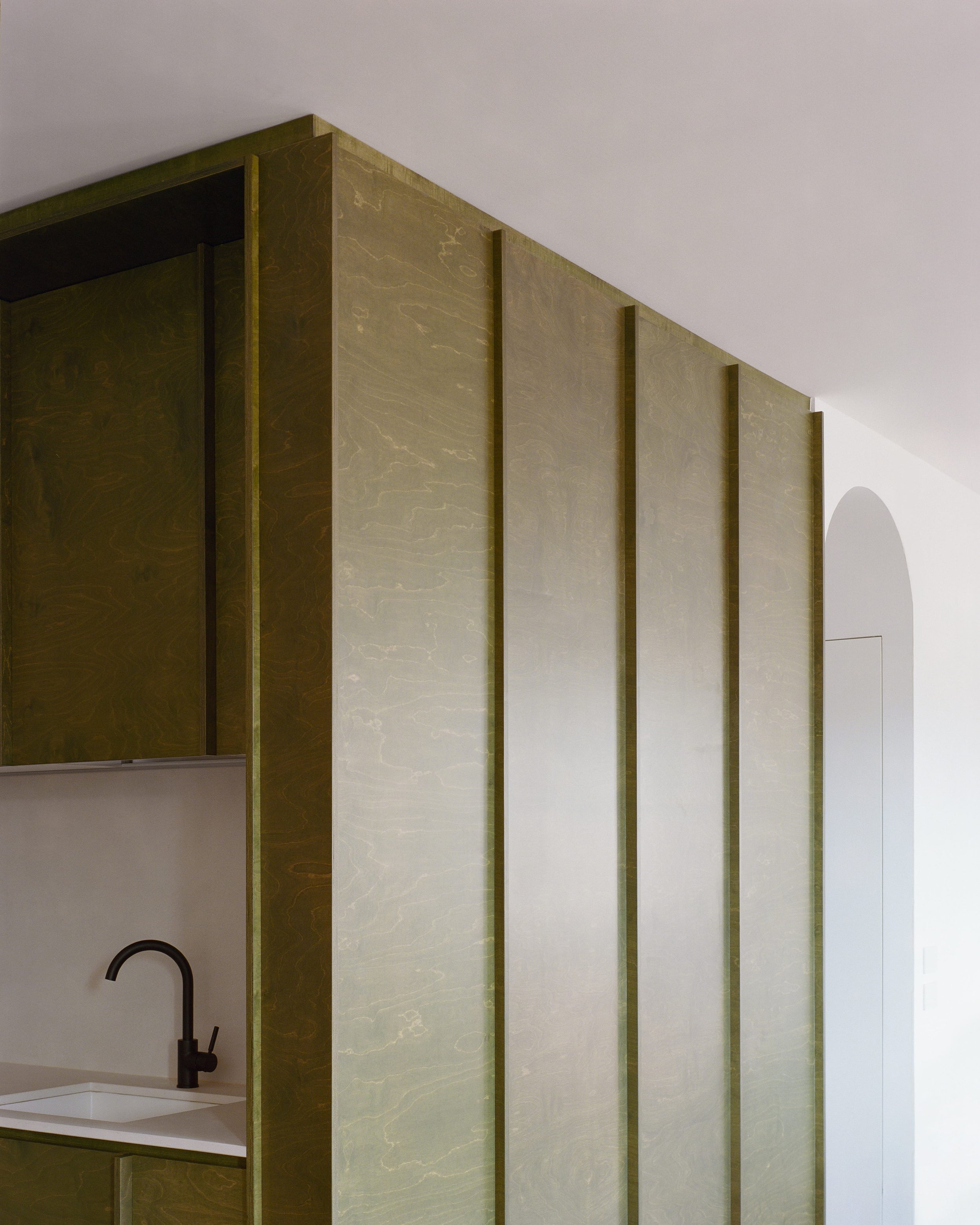 cucina arco legno verde design