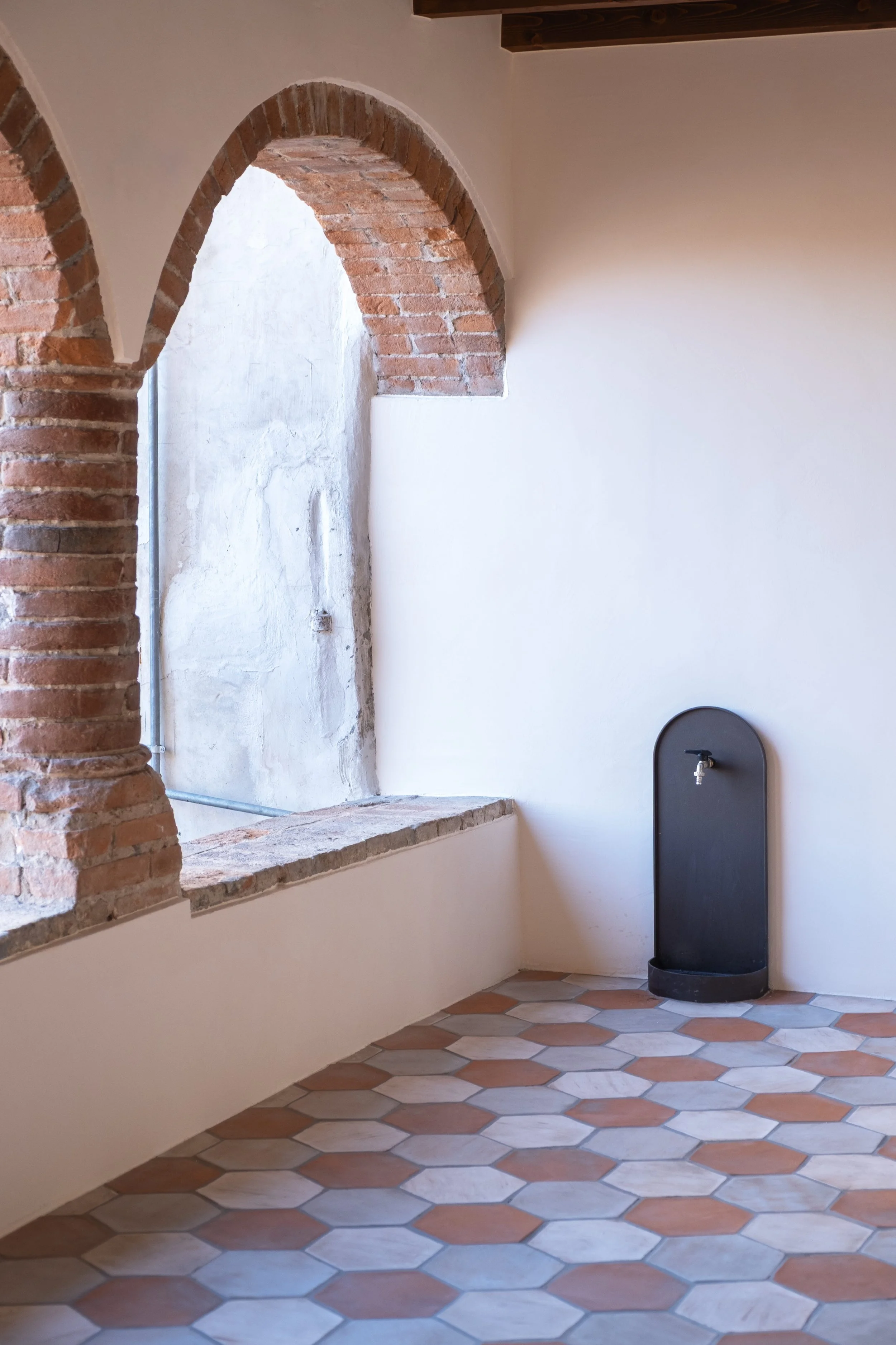 portico brick cotto mattone loggia architettura
